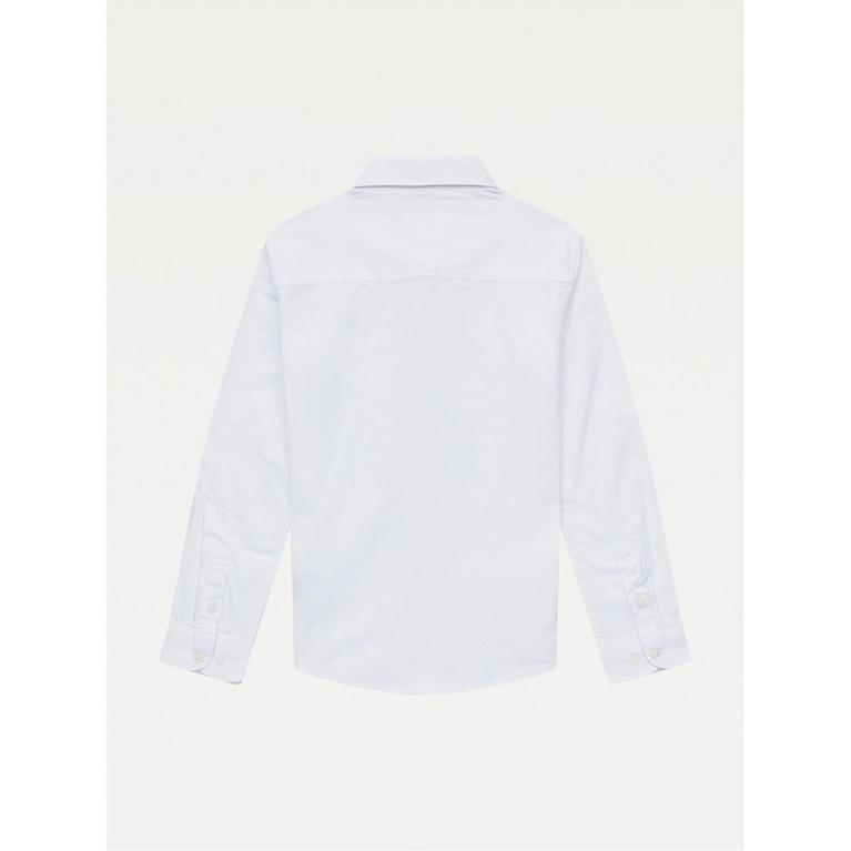 Blanc YBR - Tommy Hilfiger - Boy's Oxford Long Sleeve Shirt - 4
