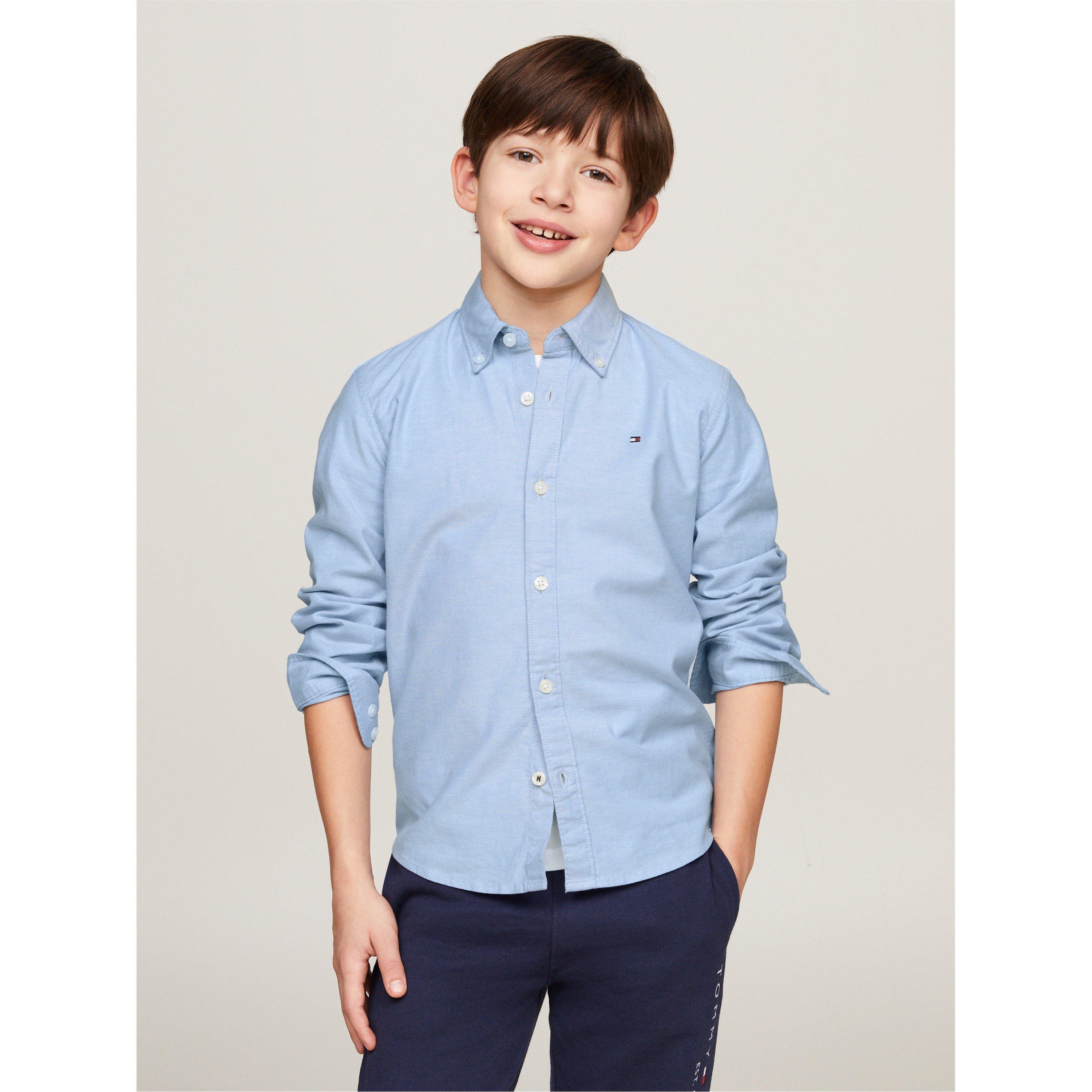 Calm Blue C1S - Tommy Hilfiger - Boy's Oxford Long Sleeve Shirt - 3