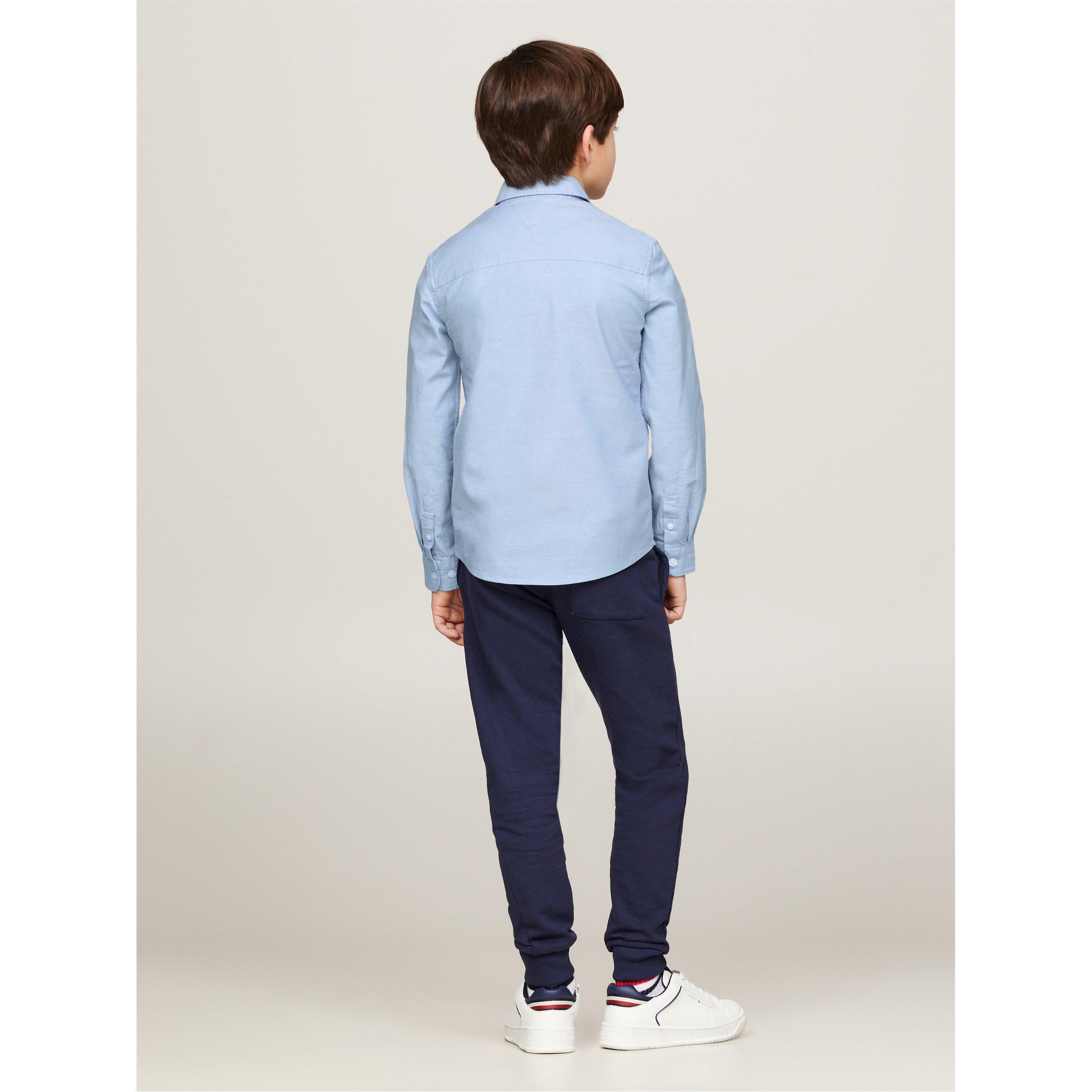 Calm Blue C1S - Tommy Hilfiger - Boy's Oxford Long Sleeve Shirt - 6