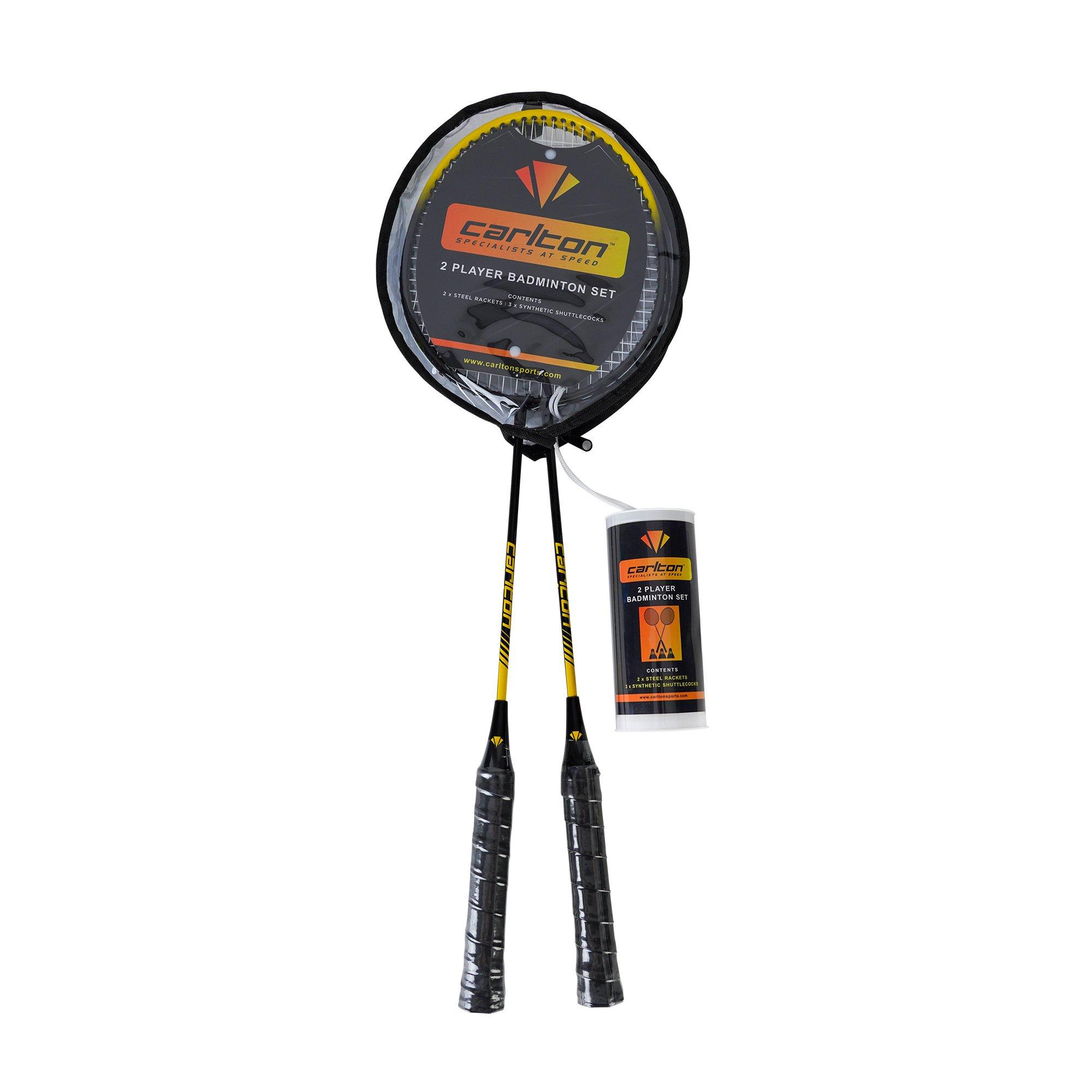 Sort/Gul - Carlton - 2 Player Badminton Set - 1