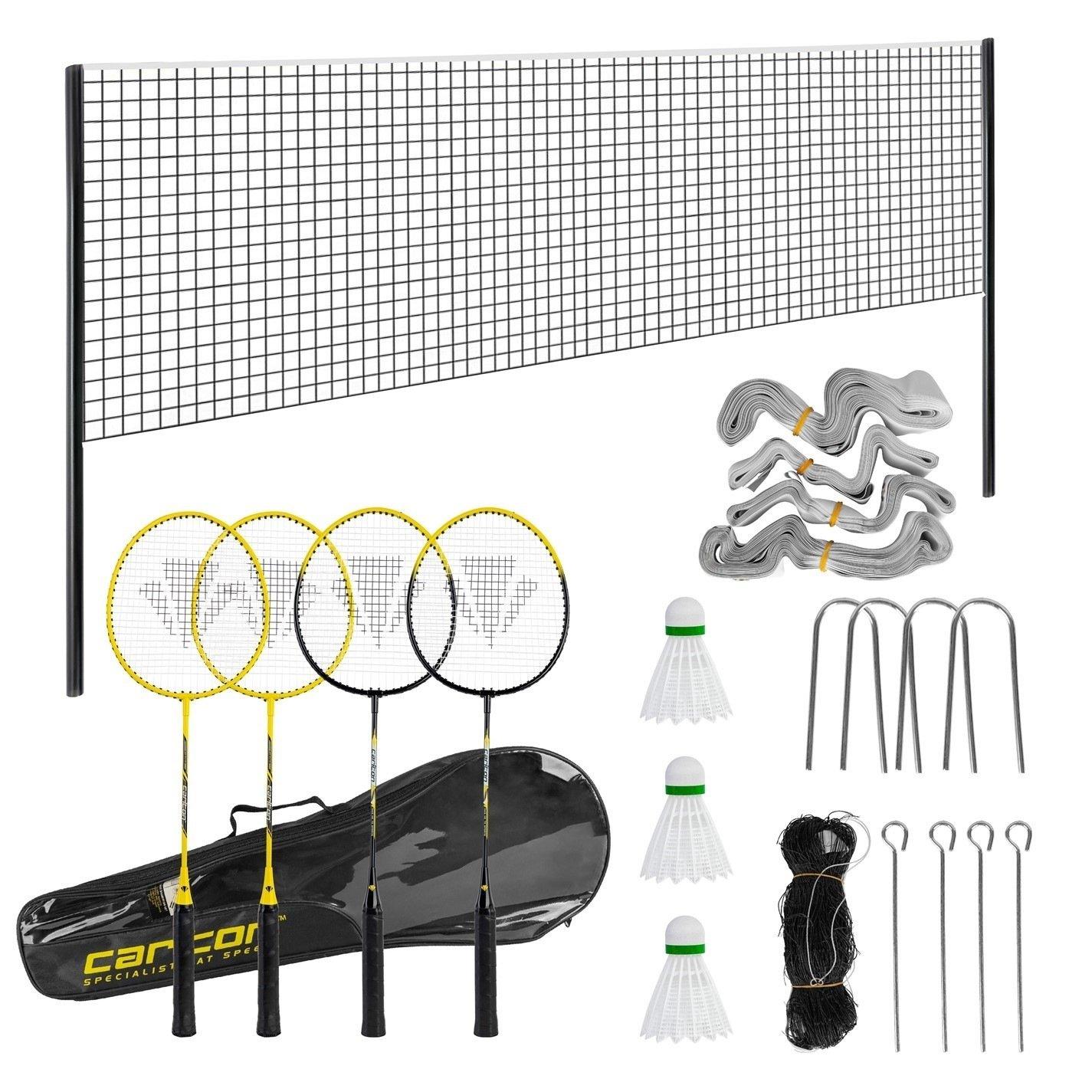 Zwart/Geel - Carlton - 4 Player Badminton Set - 4