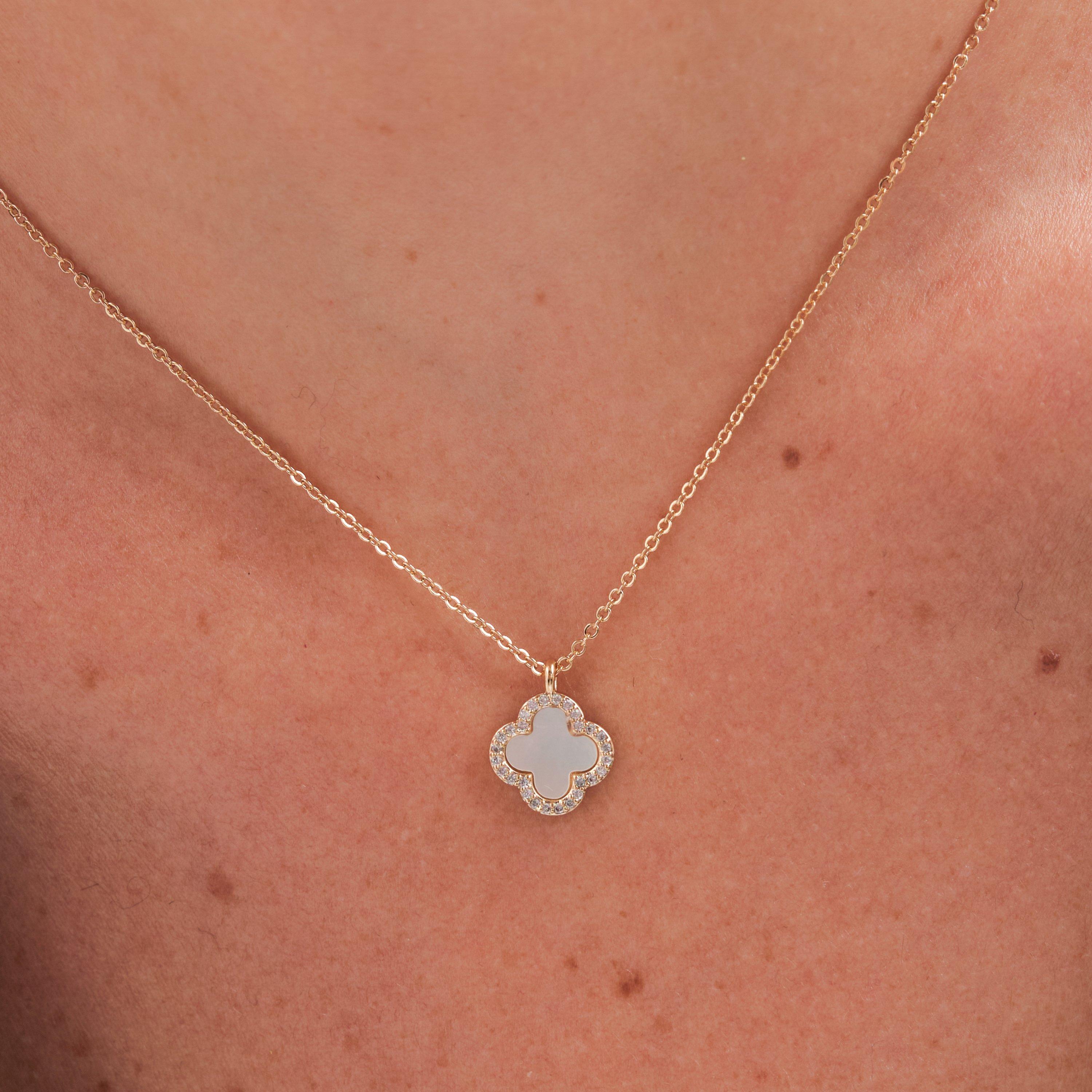 Gold - Jon Richard - Gold Plated and Mother of Pearl Clover Pendant Nec - 3