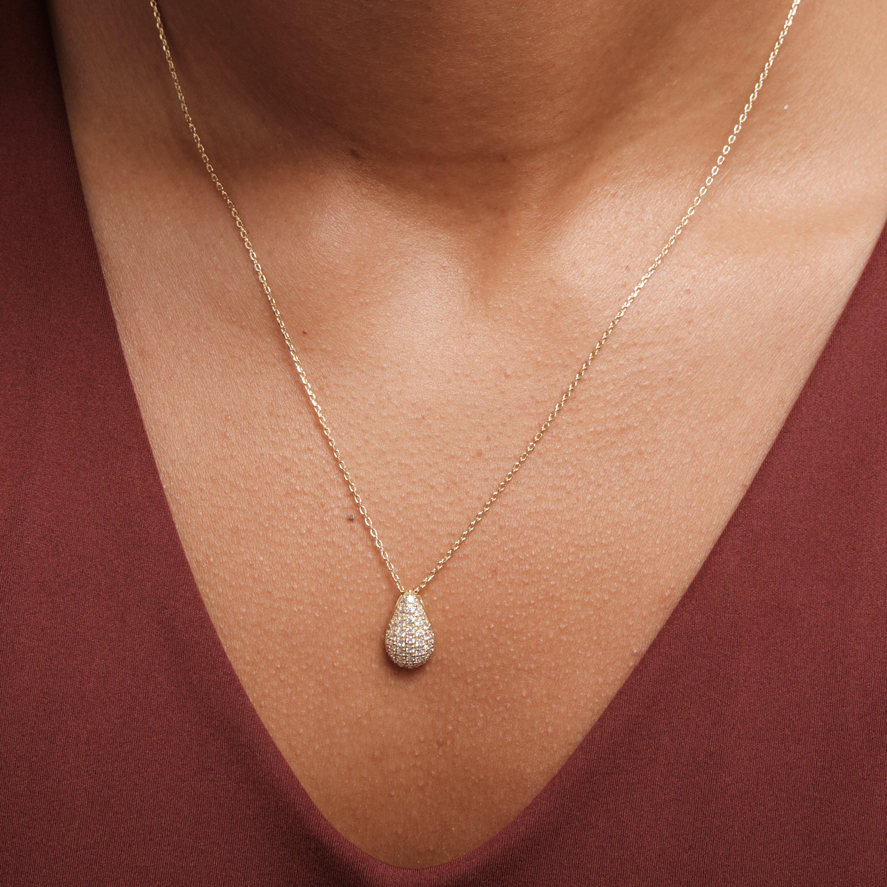 Gold - Inicio - Gold Plated Cubic Zirconia Teardrop Set - Gift Box - 5