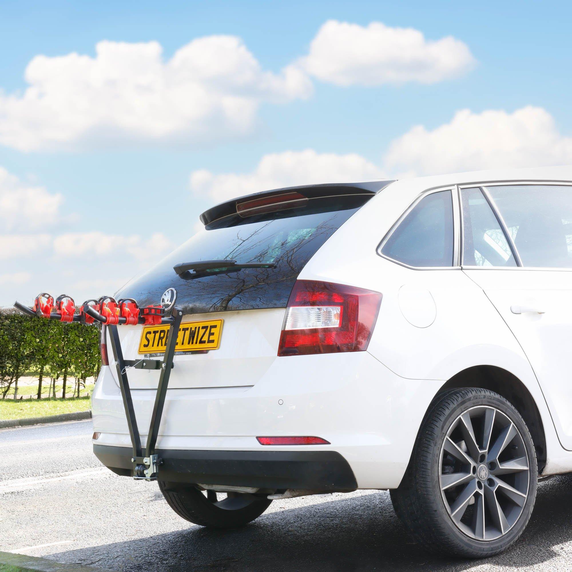 Black - Streetwize - Triple Bike Carrier (Towball Fit) - 3