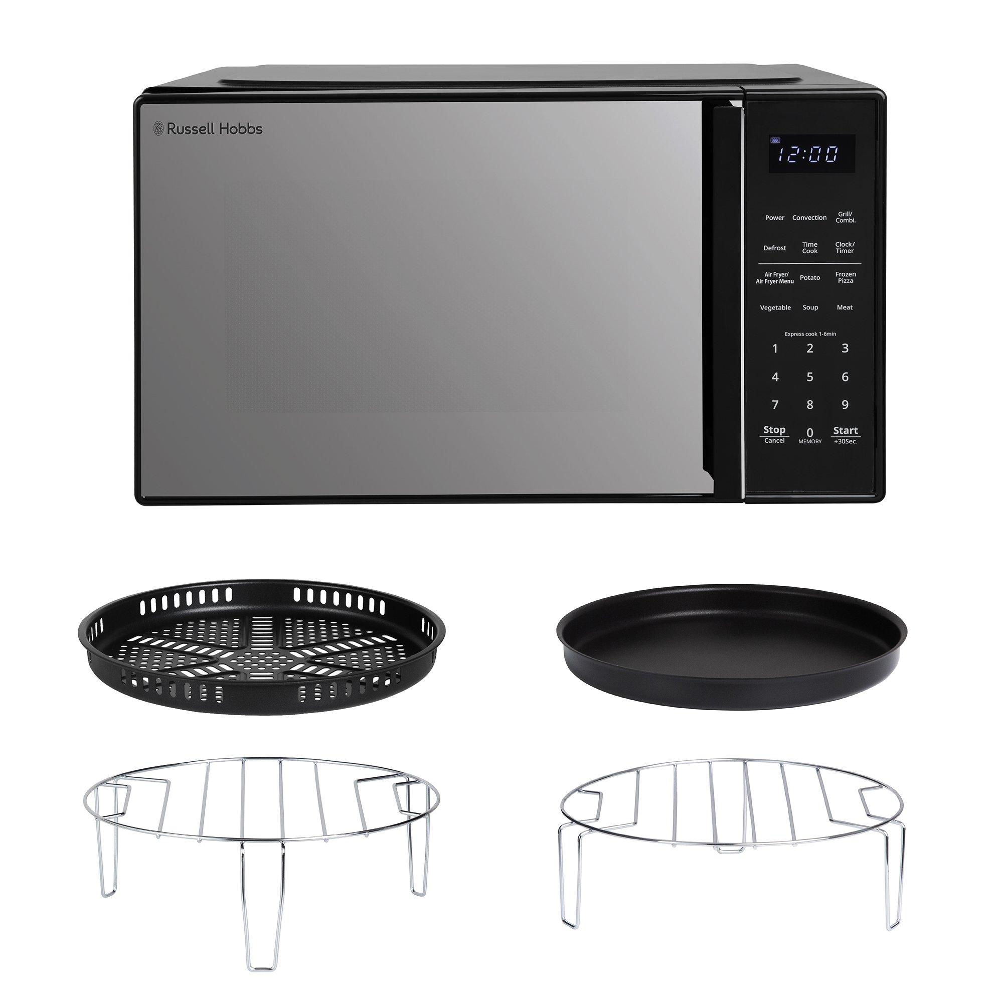 Black - Russell Hobbs - RHMTAF2302B 23L 4-in 1 Digital Microwave - 3