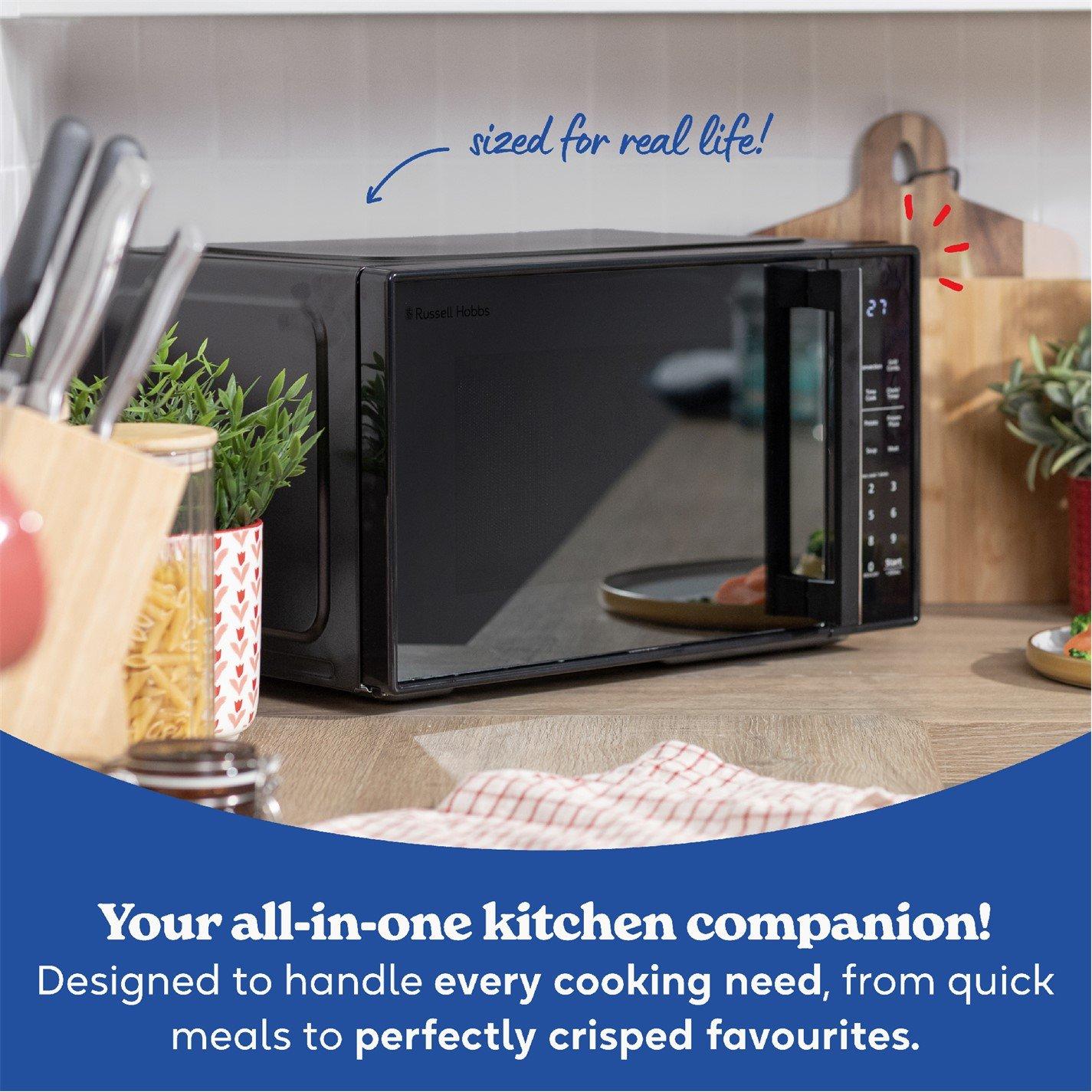 Black - Russell Hobbs - RHMTAF2302B 23L 4-in 1 Digital Microwave - 9