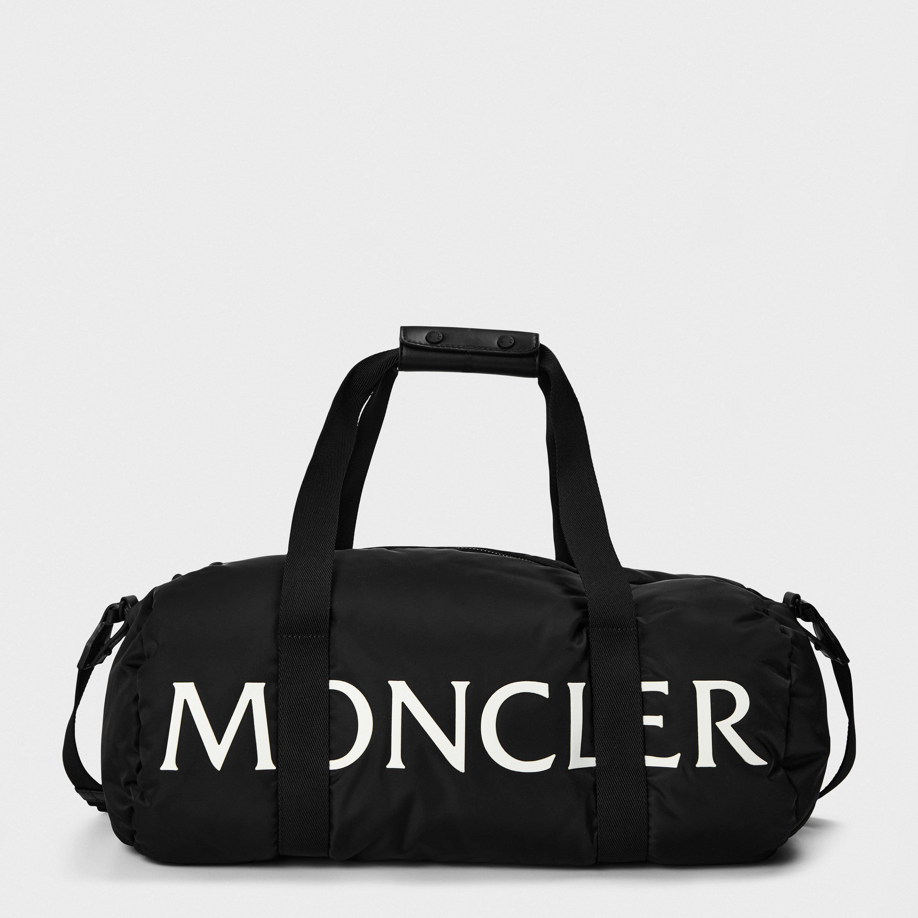 Moncler Men's Water Resistant Gym Drawstring Bag - Black 999