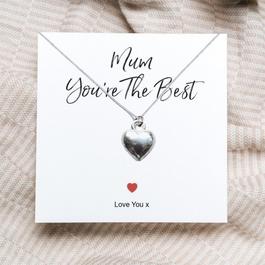 Aye Do Mum Ur The Best Heart Necklace Message Card 00612-