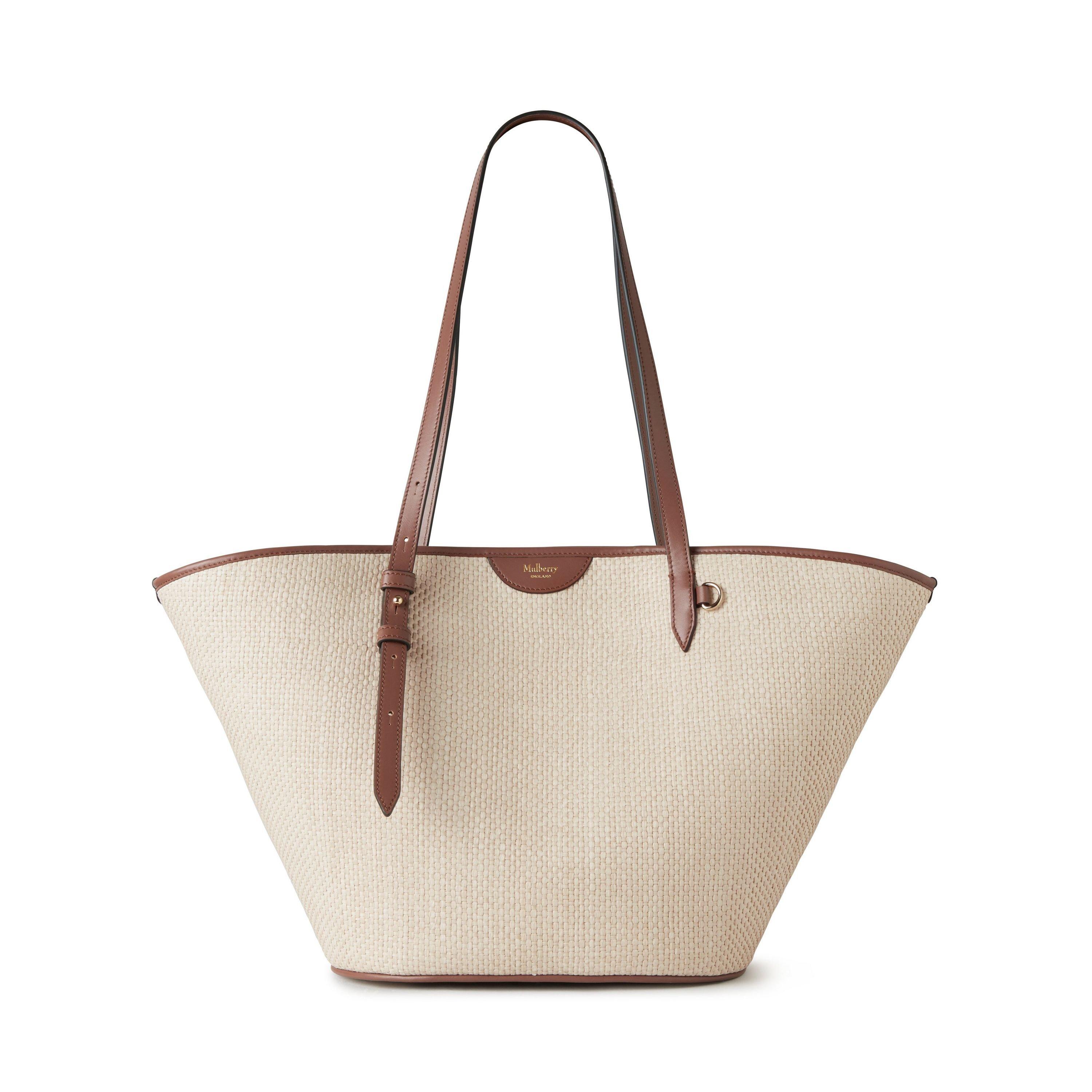 Mulberry Women's Basket Tote Straw Bag