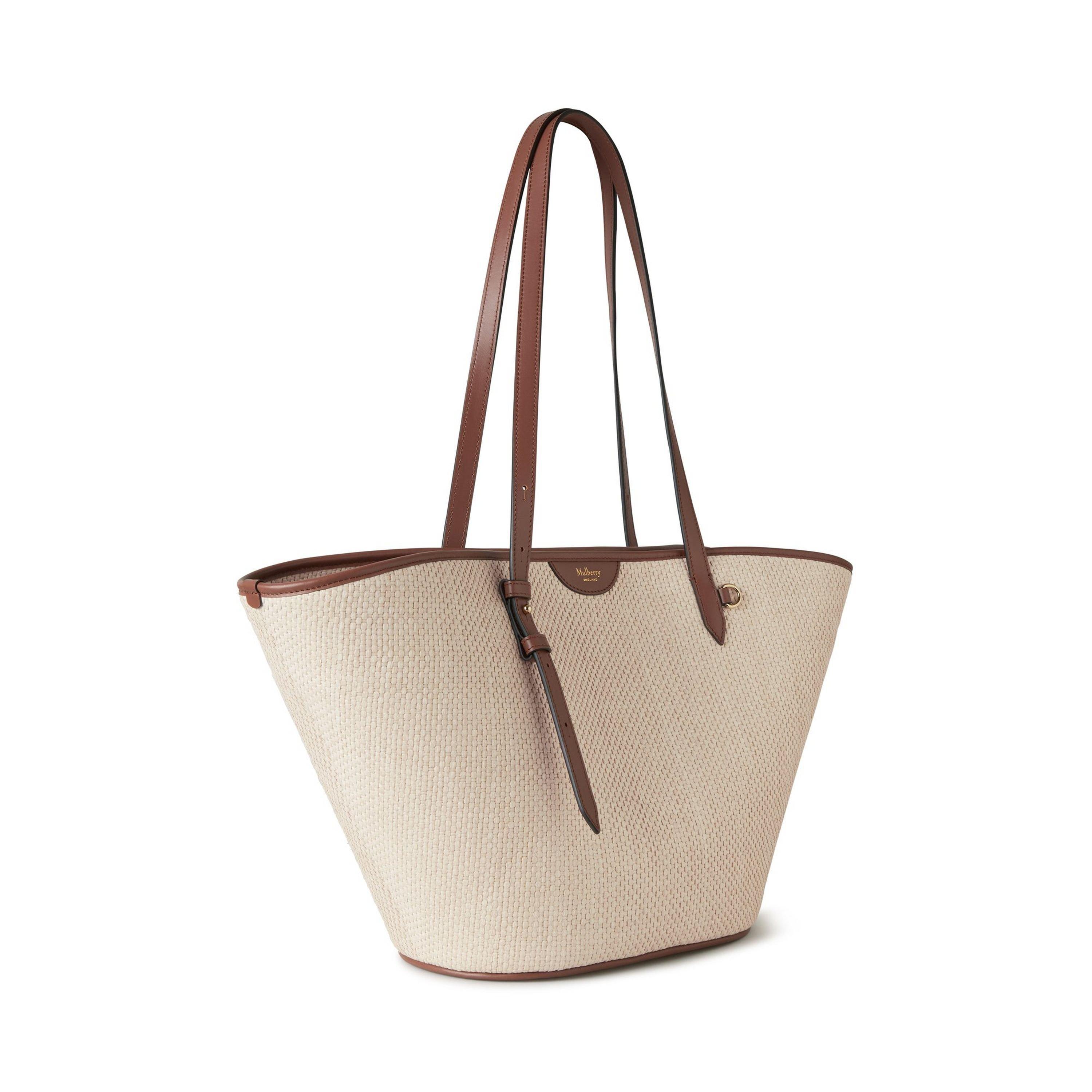 Oak - Mulberry - Women's Basket Tote Straw Bag - 2