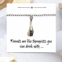 Aye Do Friends Wine Bracelet & Msg Card 201-CD-NP-SBwne