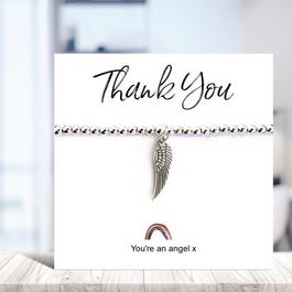 Aye Do Angel Wing Bracelet & Thank You Card 606-CD-SBspwi