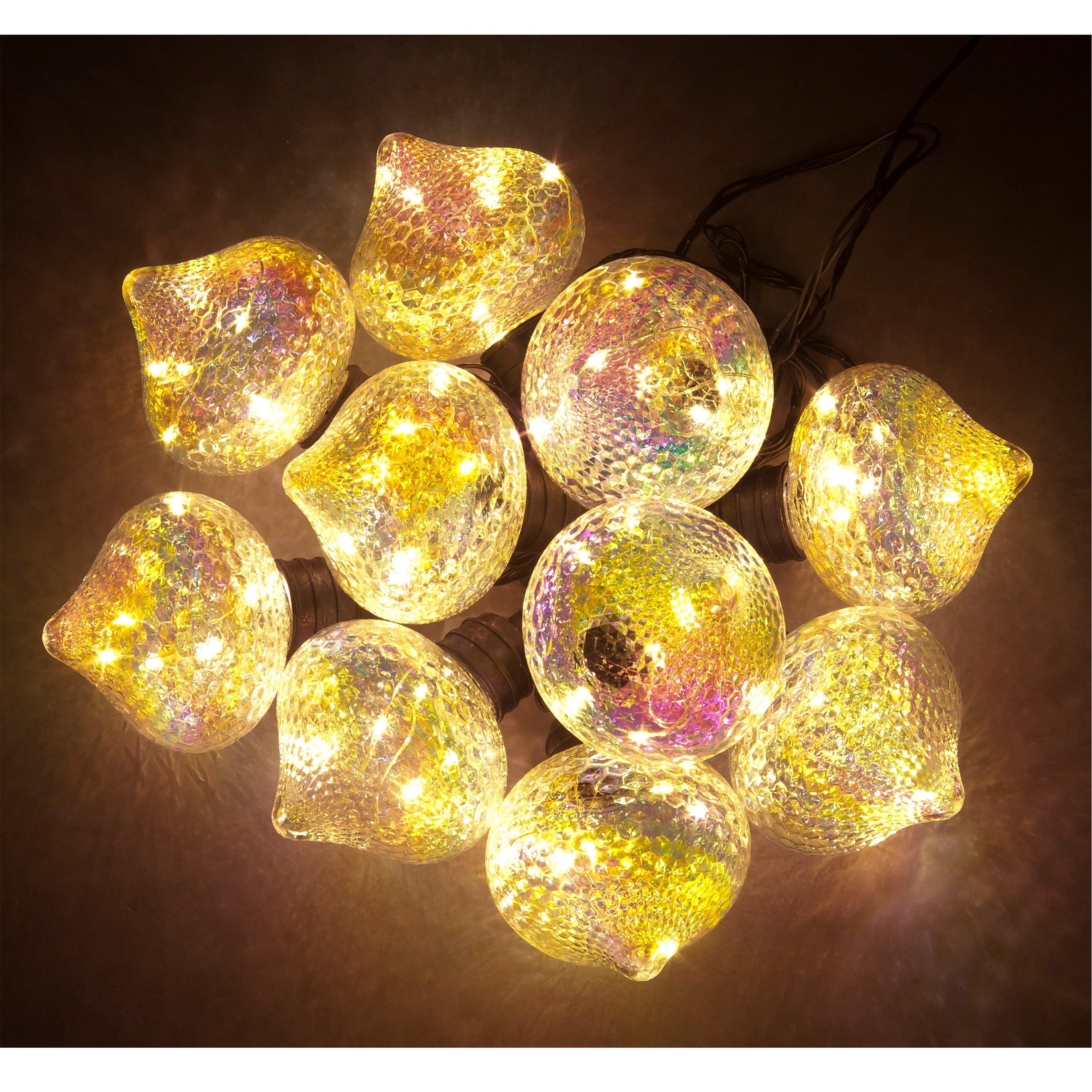 White - Snowtime - Set of 10 Connectable LED Party Lights