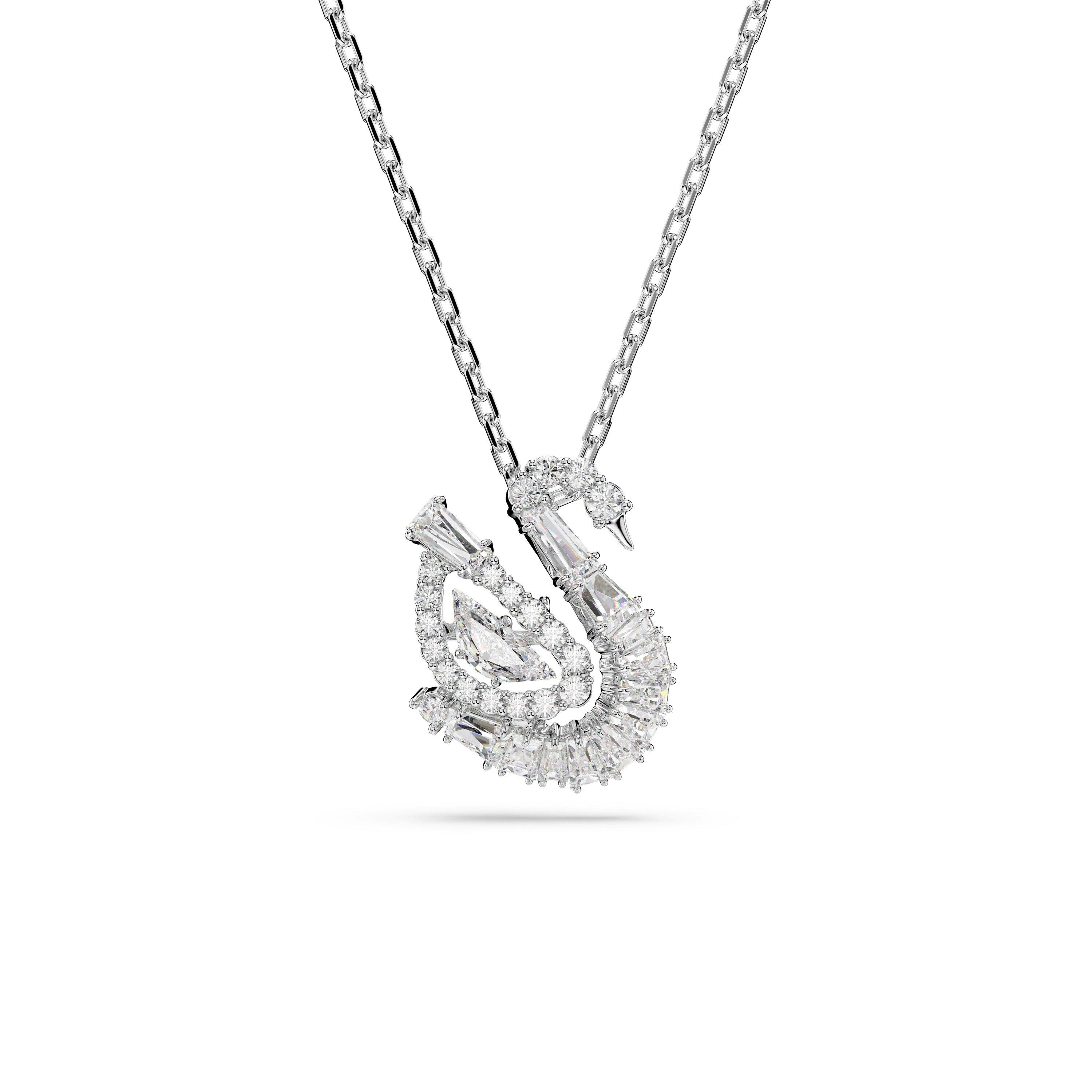 White/RHS - Swarovski - Women's Swan Pendant - 1