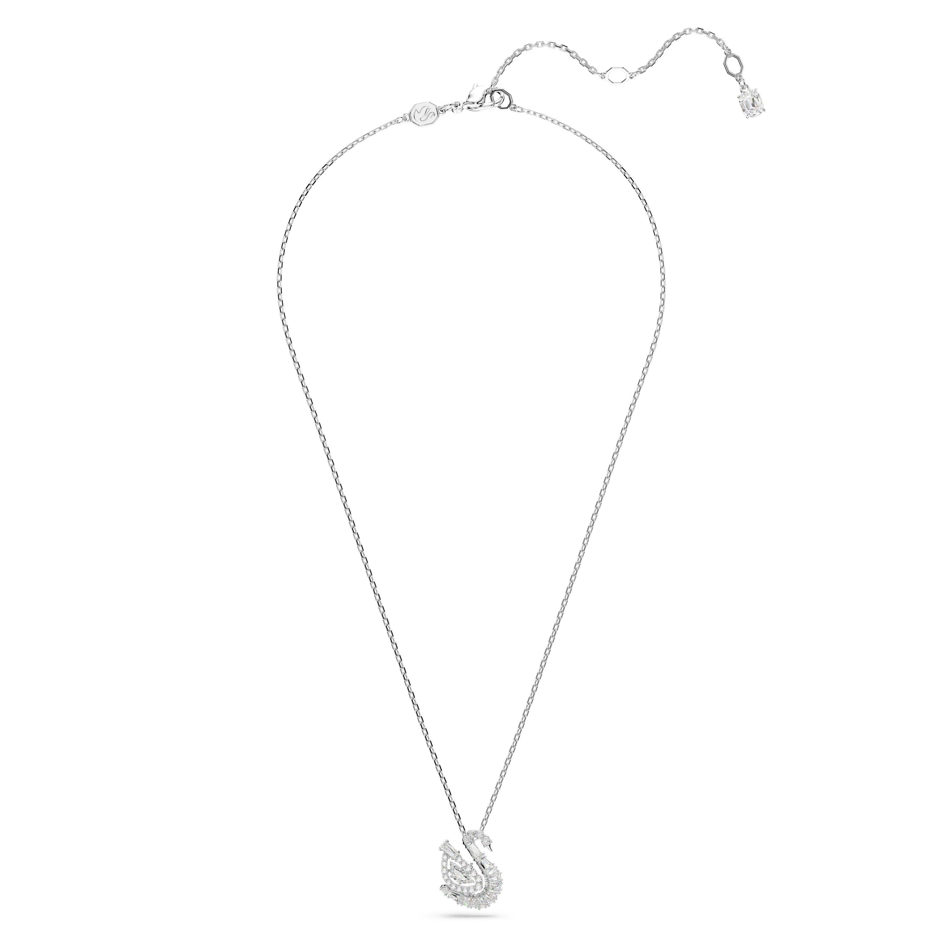 White/RHS - Swarovski - Women's Swan Pendant - 2