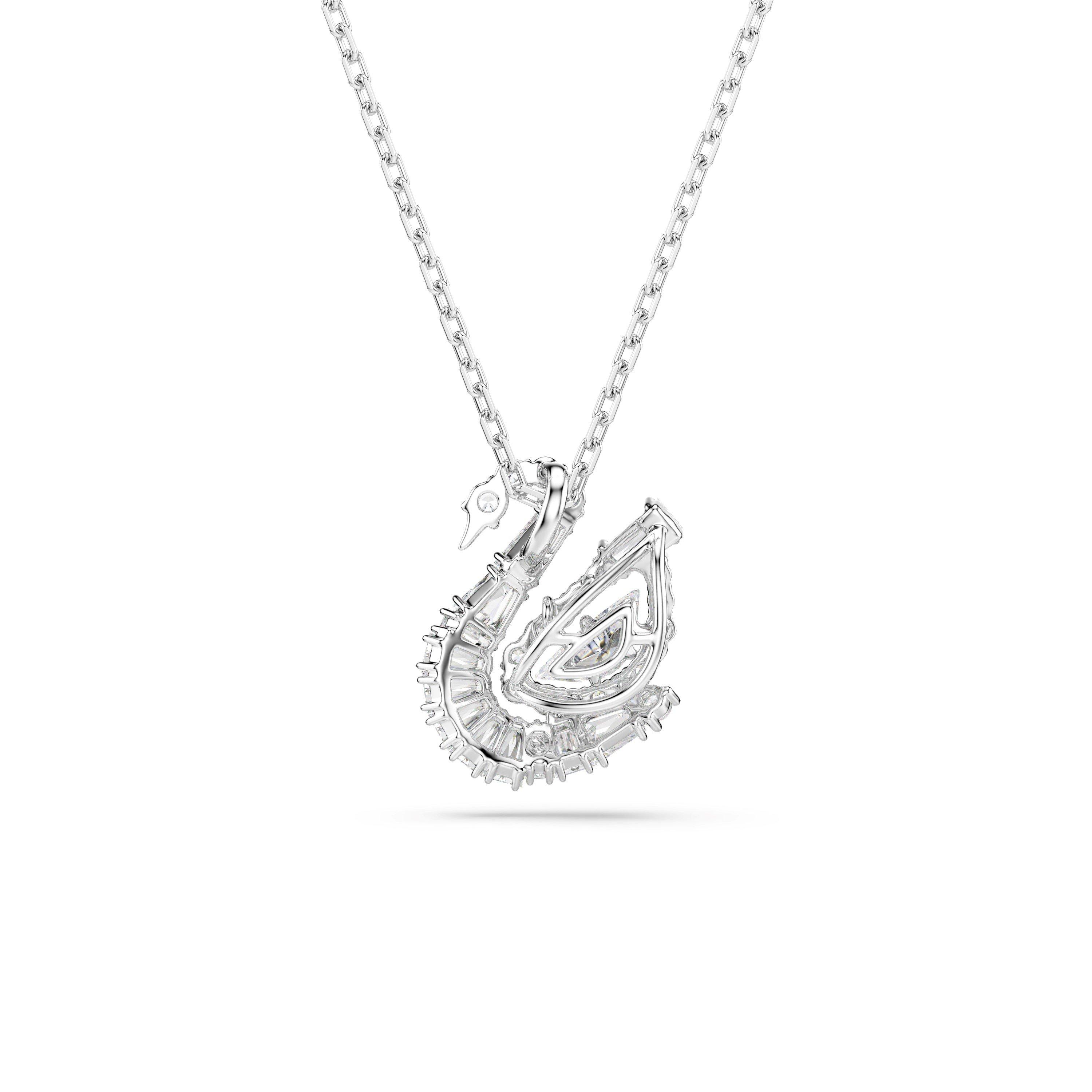 White/RHS - Swarovski - Women's Swan Pendant - 5