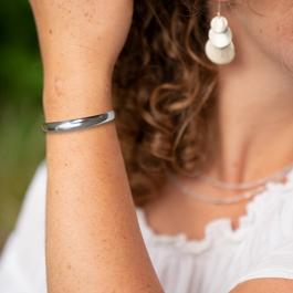 Aye Do Chunky Silver Bangle - 5531-NP-CBG