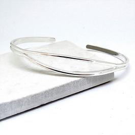 Aye Do Silver Plated Open Bangle 5665-NP-OPENBG
