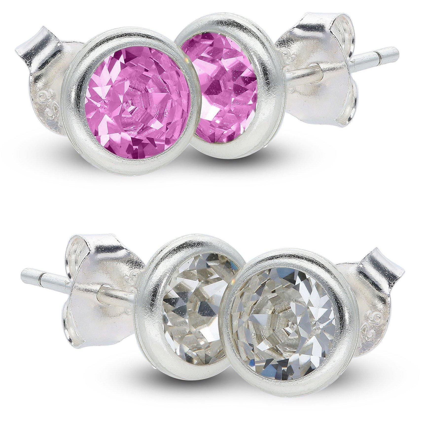 No Colour - Be You - Sterling Silver Crystal Stud Earring Set