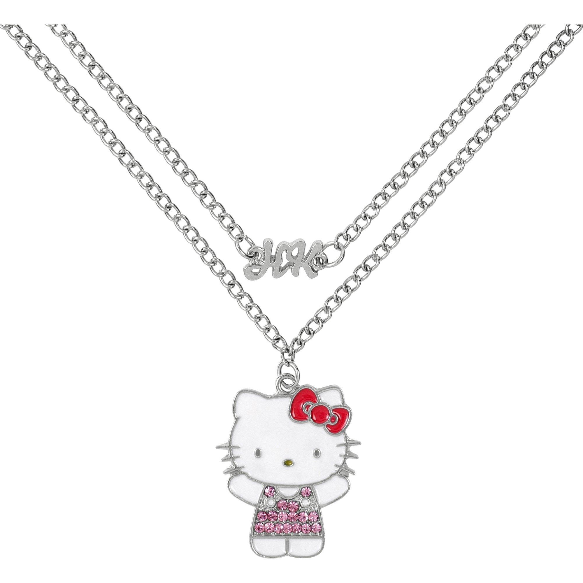 Hello Kitty Girls Kids' Pendant Necklace - Silver