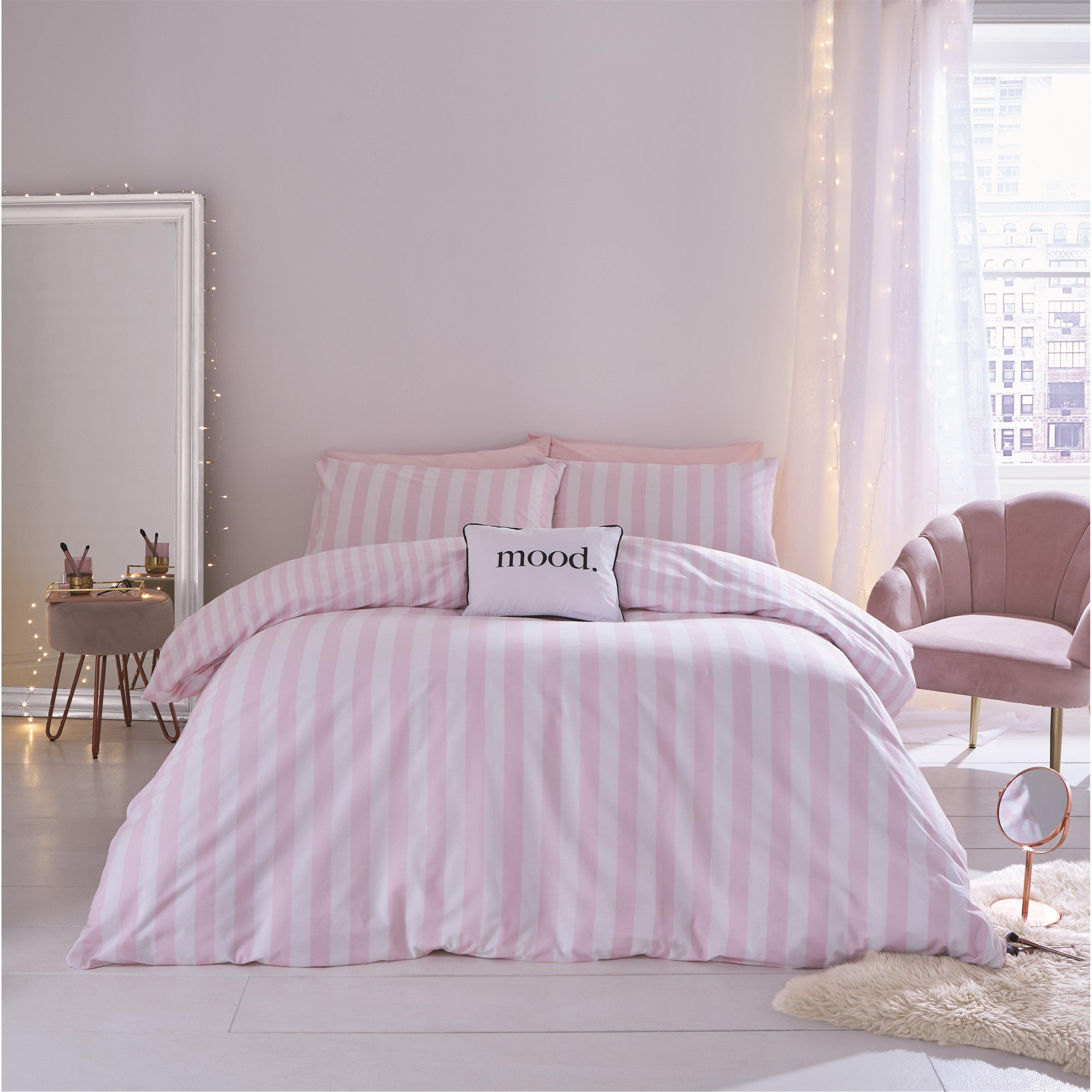 Pink - Sassy B - Stripe Tease Reversible Duvet Cover Set - 1