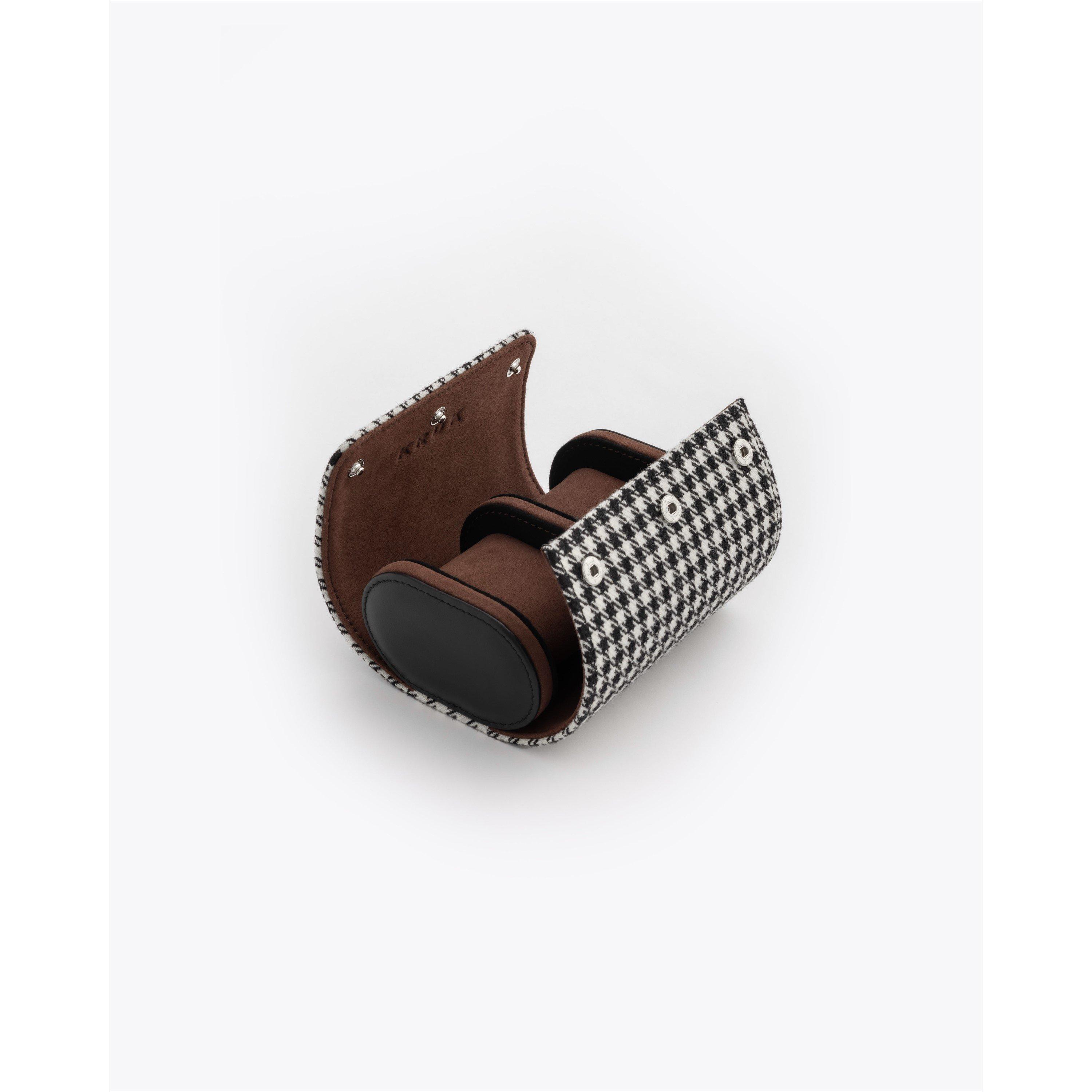 Black/Chocolate - Kruk Designs - Men's Watch Travel Jewellery Box - 3