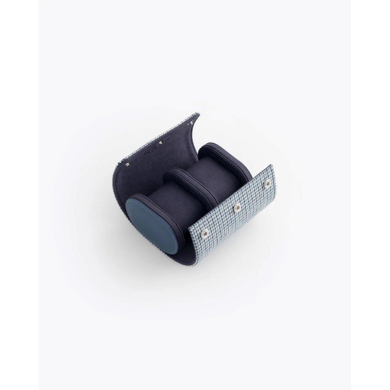 Grey/Blue - Kruk Designs - Men's Watch Travel Jewellery Box - 3