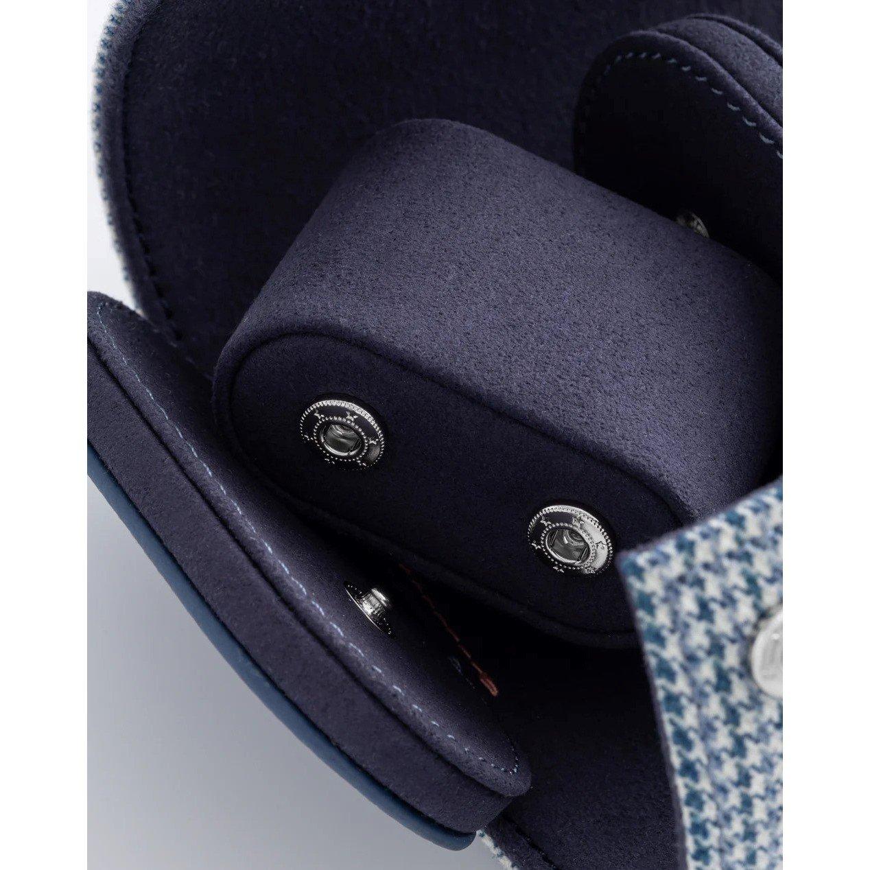 Grey/Blue - Kruk Designs - Men's Watch Travel Jewellery Box - 4