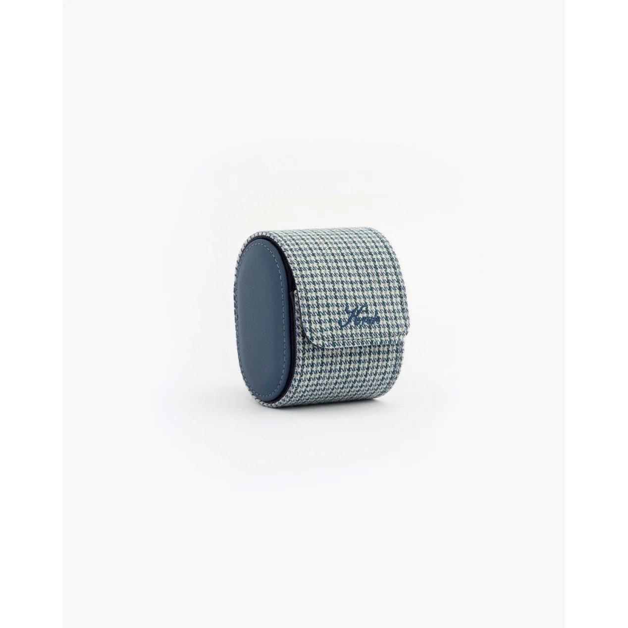 Grey/Blue - Kruk Designs - Men's Watch Travel Jewellery Box - 1