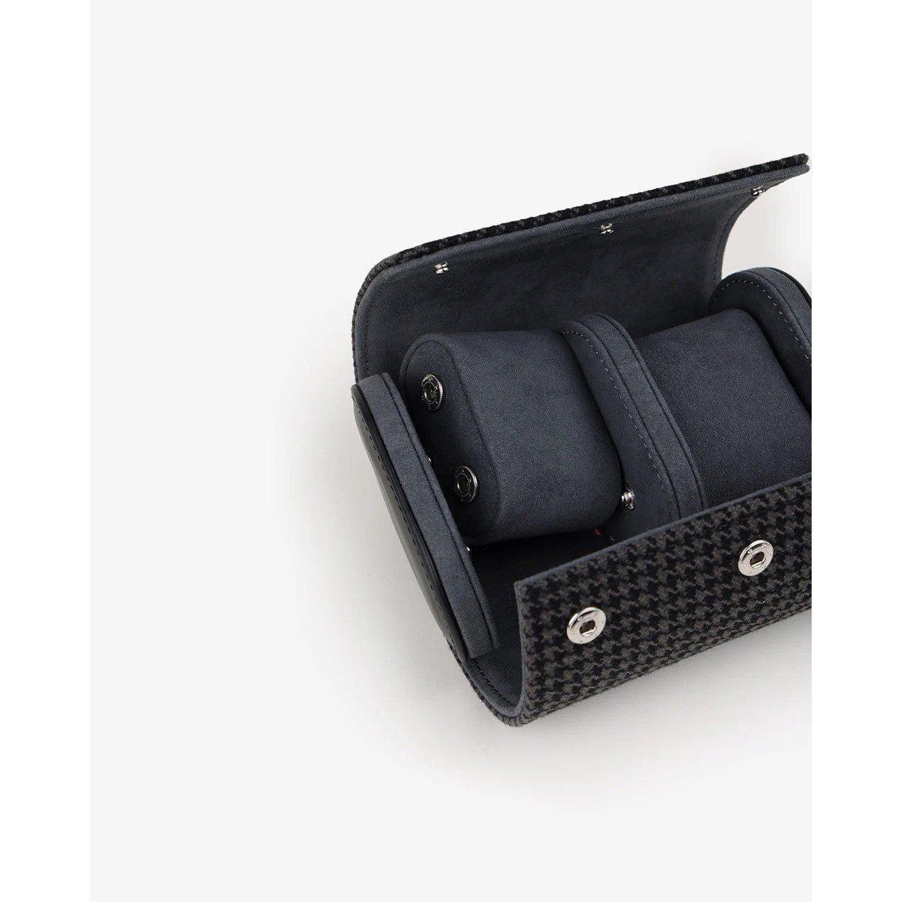 Jet Black/Grey - Kruk Designs - Men's Watch Travel Case - 4