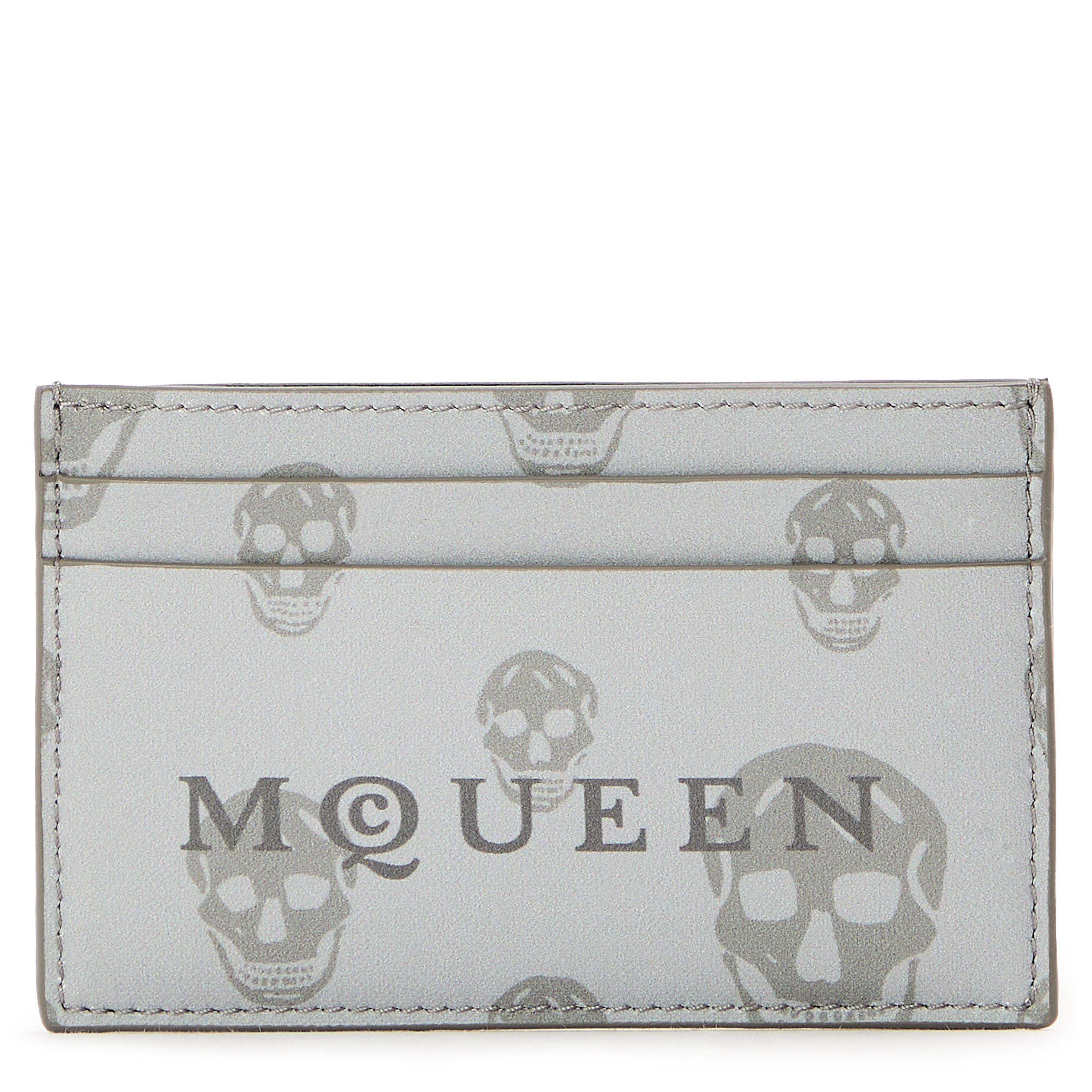 Grey/Dk Grey - Alexander McQueen - Men's Alex Skull Card Holder - 1