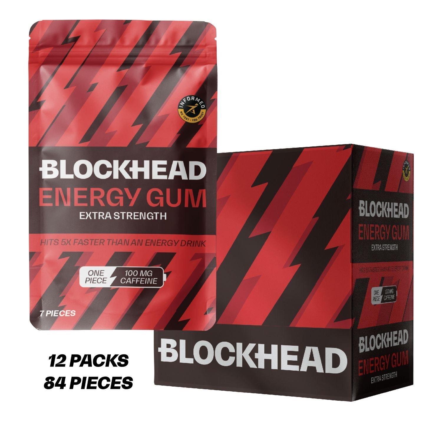 Neutral - Blockhead - Caffeine Gum Extra Strength (12 Packs) - 1