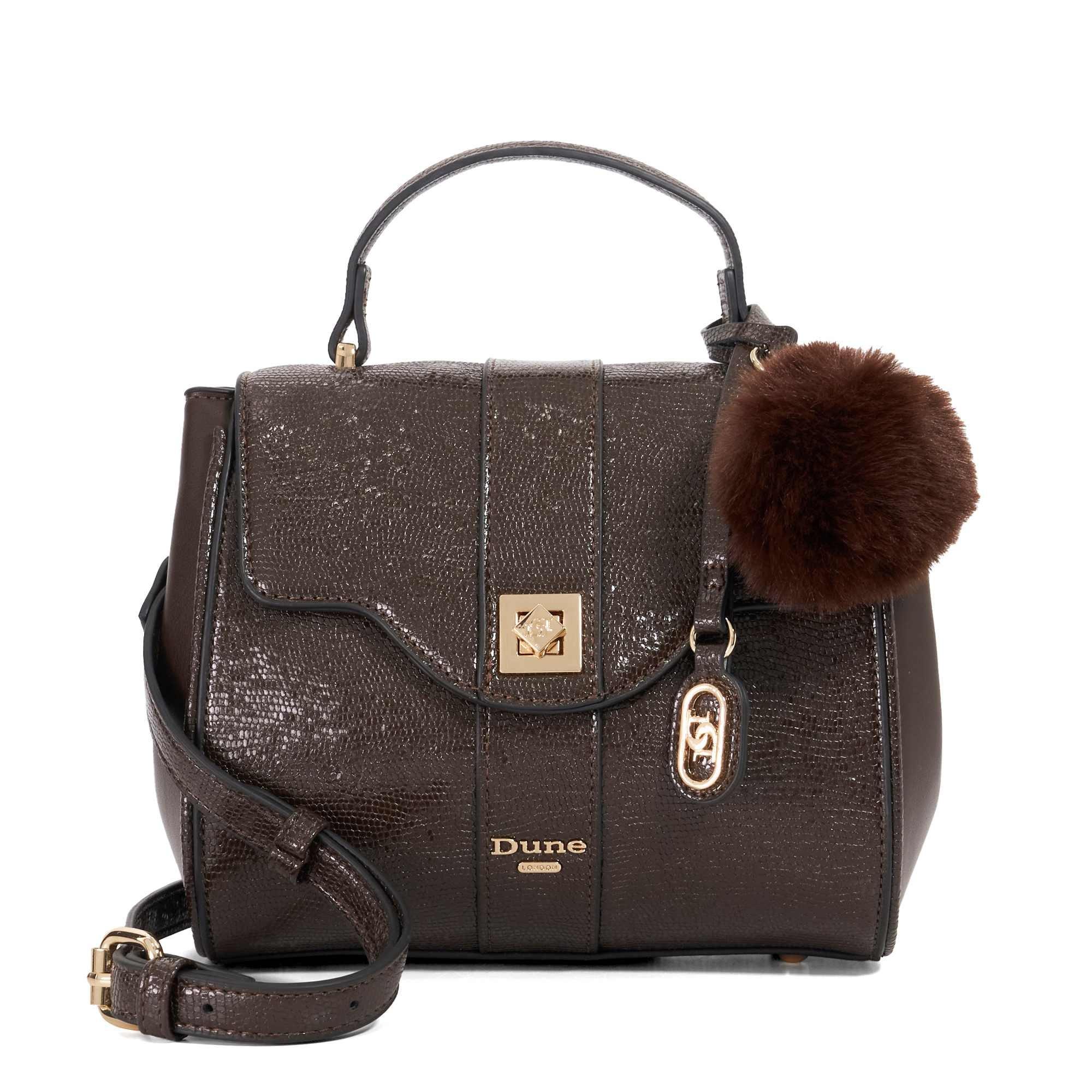 Dune London Women's Dassios Top Handle Bag - Dark Brown