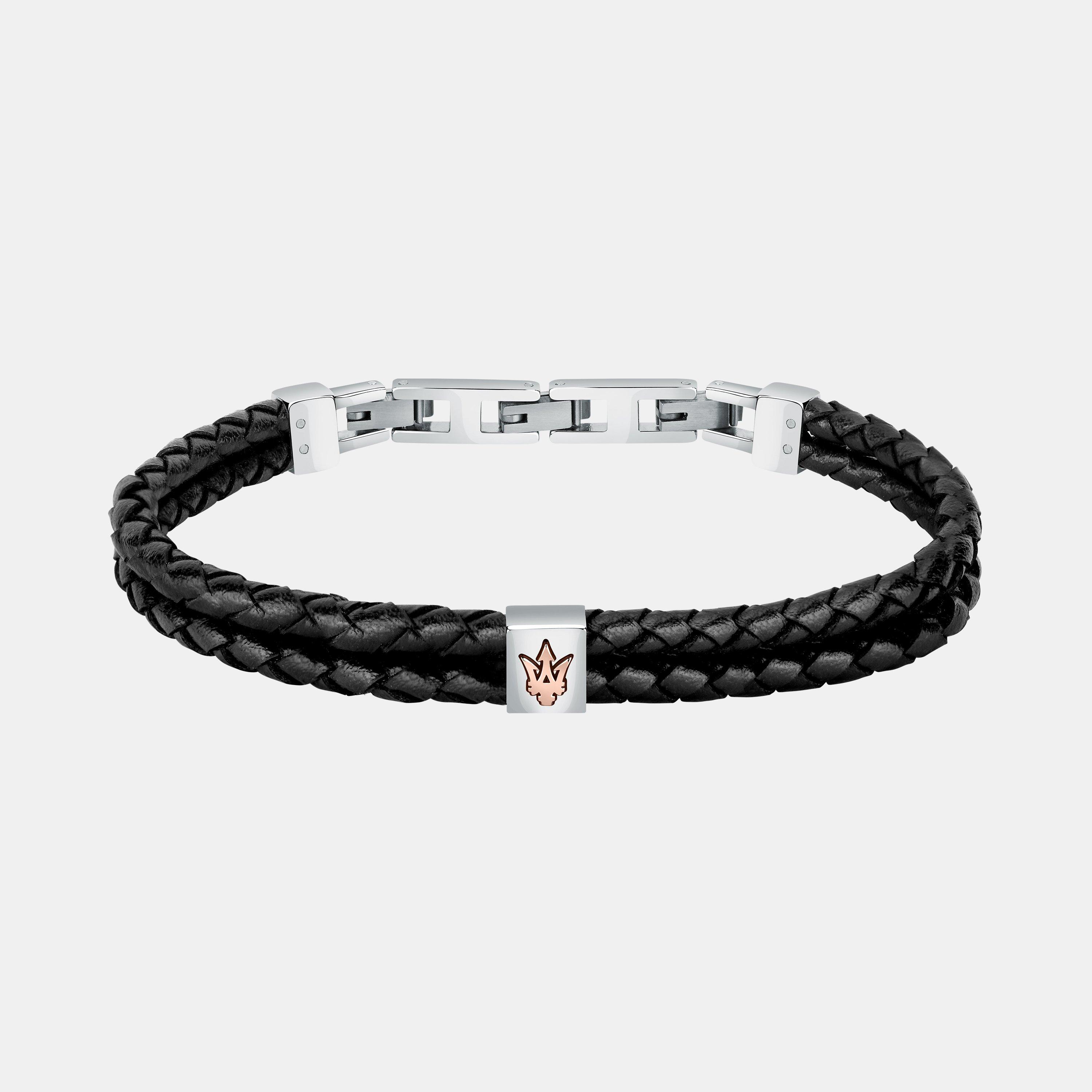 Maserati Jewellery Men's Maserati Leather Bracelet - 