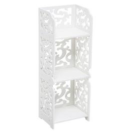 Cottonfy UK Rustic Small White Storage Display Shelving Unit