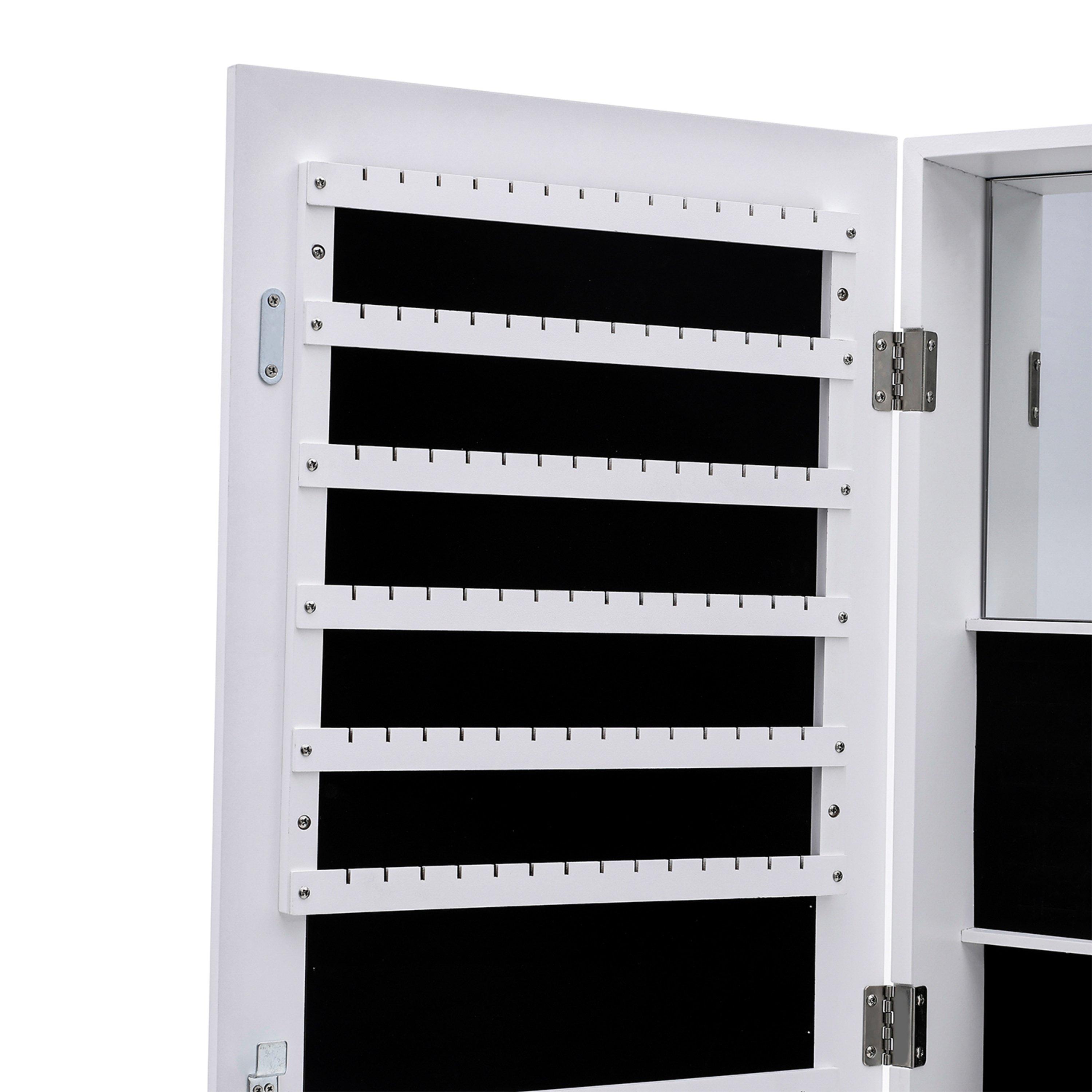 White - Kabinet UK - Rotating Jewelry Armoire with Mirror - 7