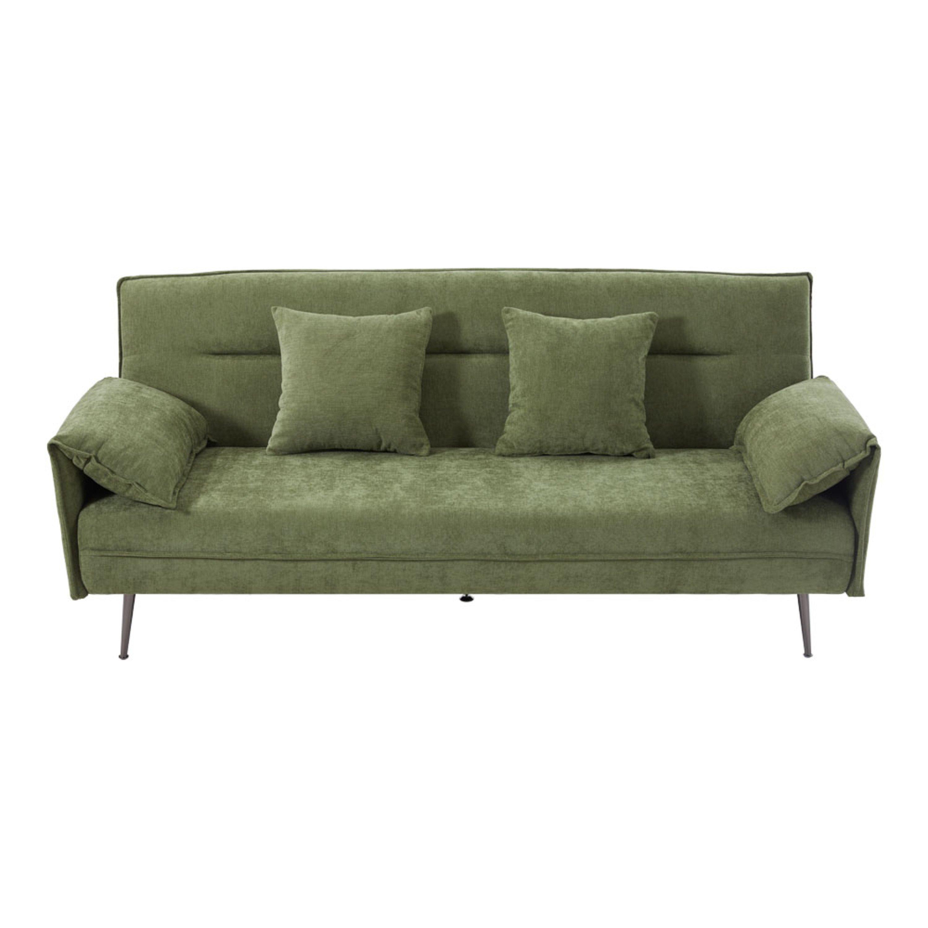 Green - Kabinet UK - 3-Seater Contemporary Convertible Sofa Bed - 2