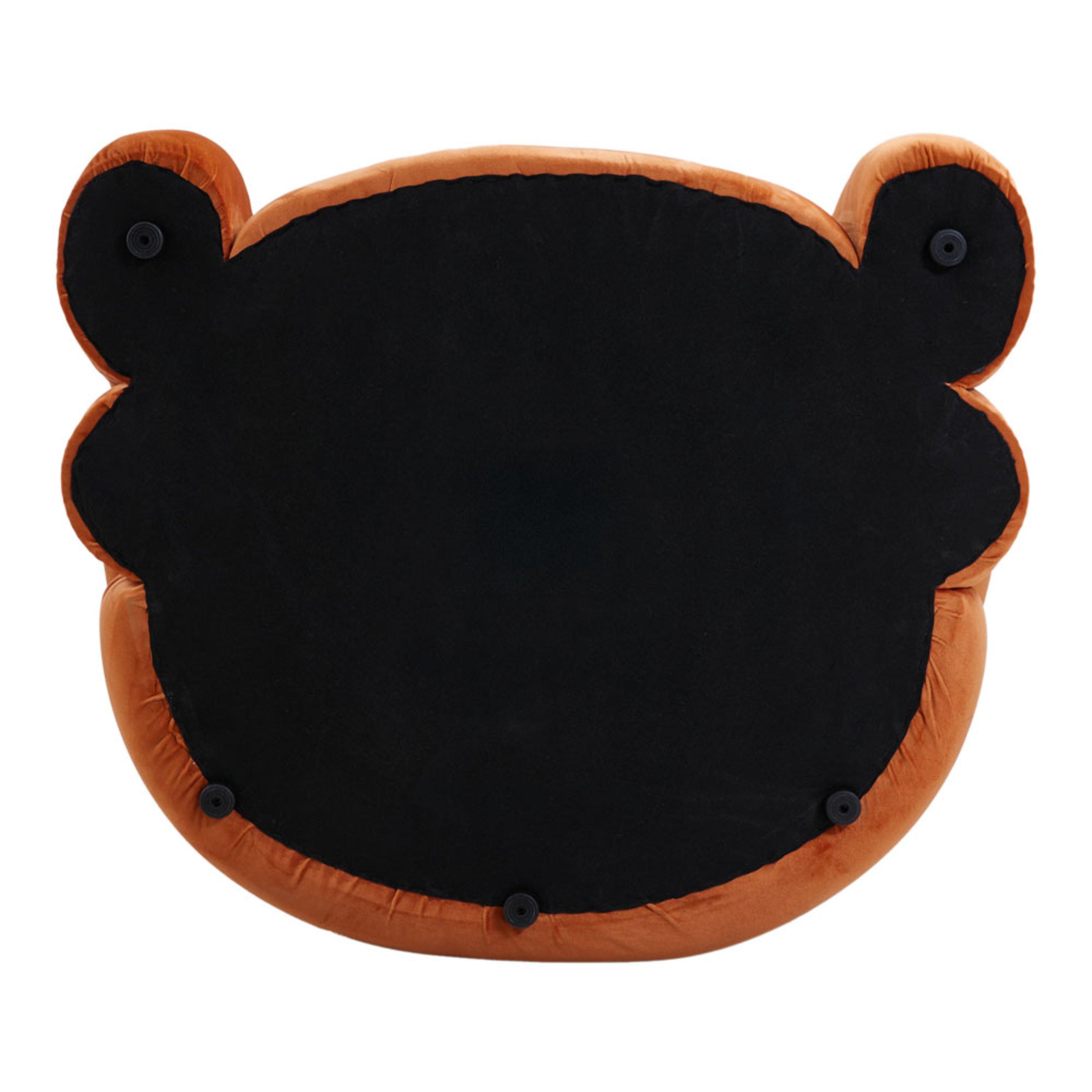 Orange - Kabinet UK - Upholstered Curved Snug Accent Chair - 7