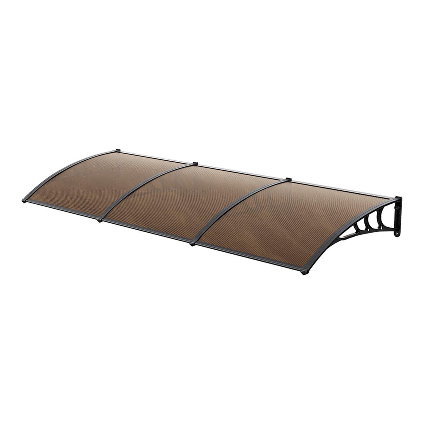 Black And Brown - Breeins - 2.7 x 1m Door Window Awning Canopy - 3
