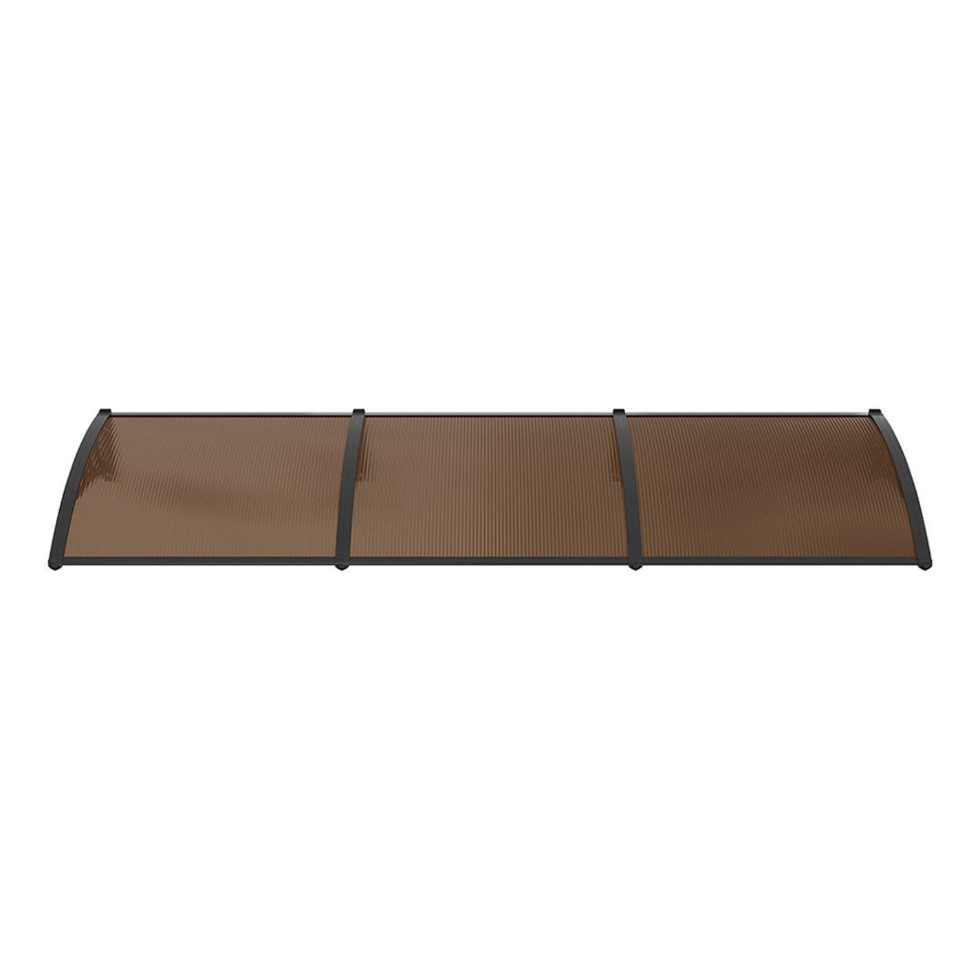 Black And Brown - Breeins - 2.7 x 1m Door Window Awning Canopy - 4