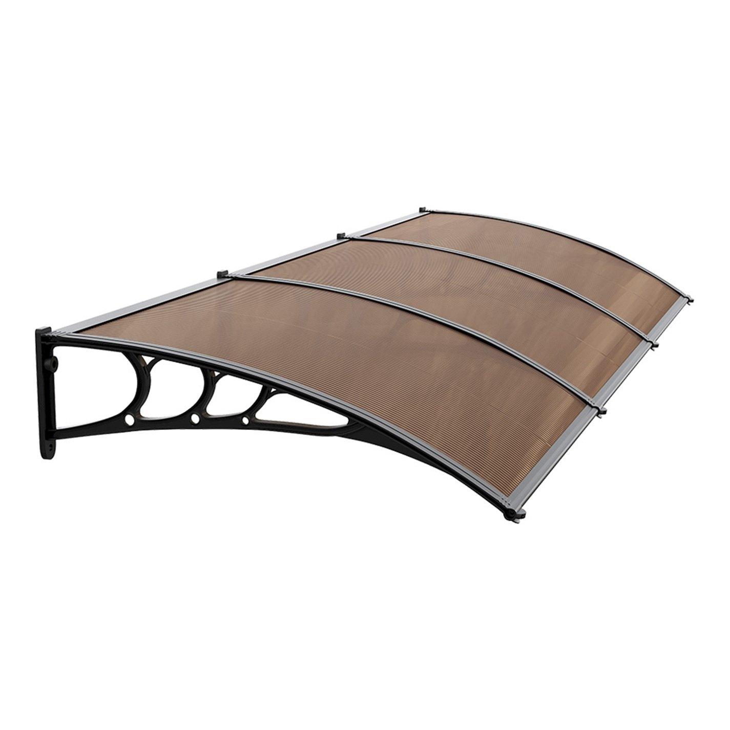 Black And Brown - Breeins - 2.7 x 1m Door Window Awning Canopy - 5