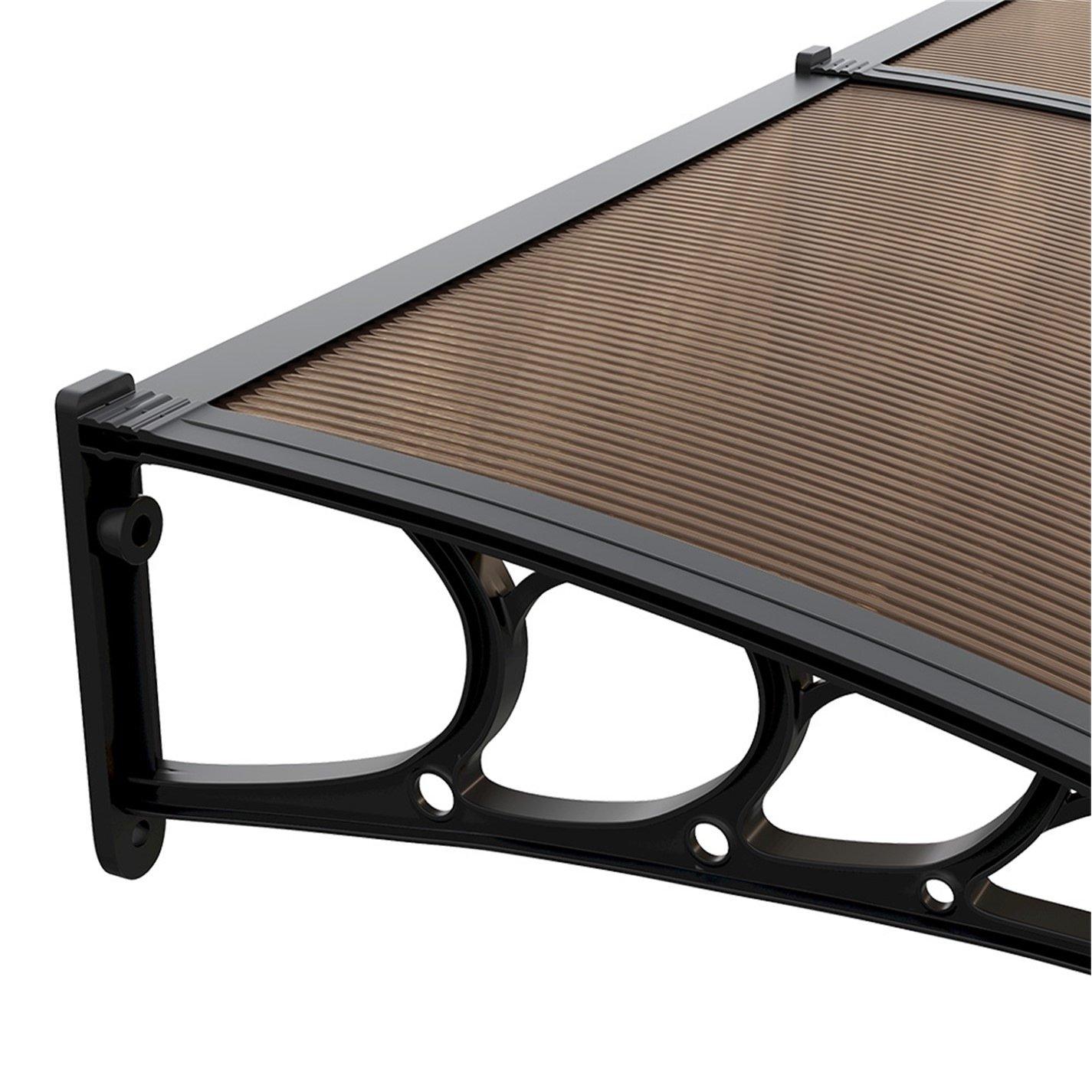 Black And Brown - Breeins - 2.7 x 1m Door Window Awning Canopy - 6