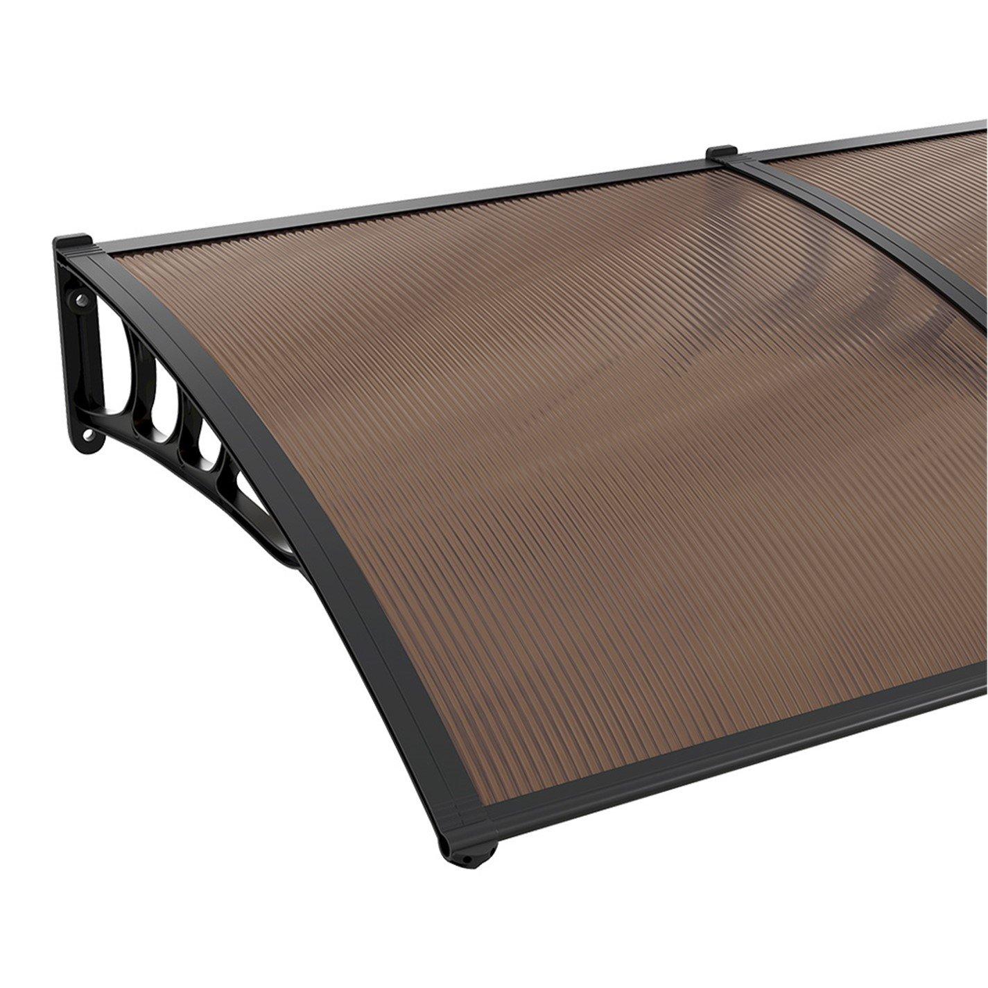 Black And Brown - Breeins - 2.7 x 1m Door Window Awning Canopy - 7
