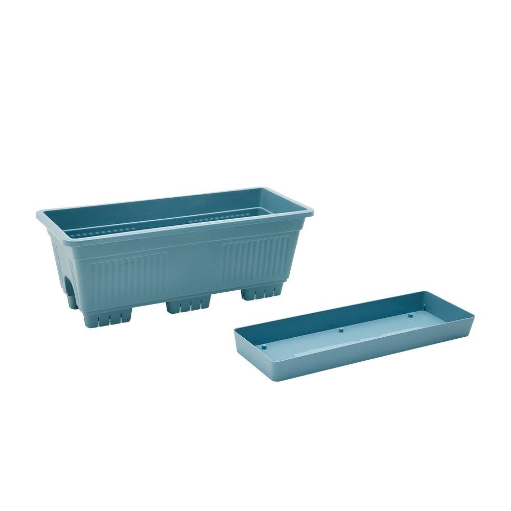 Blue - Breeins - Rectangular Self-Watering Planter Box - 4