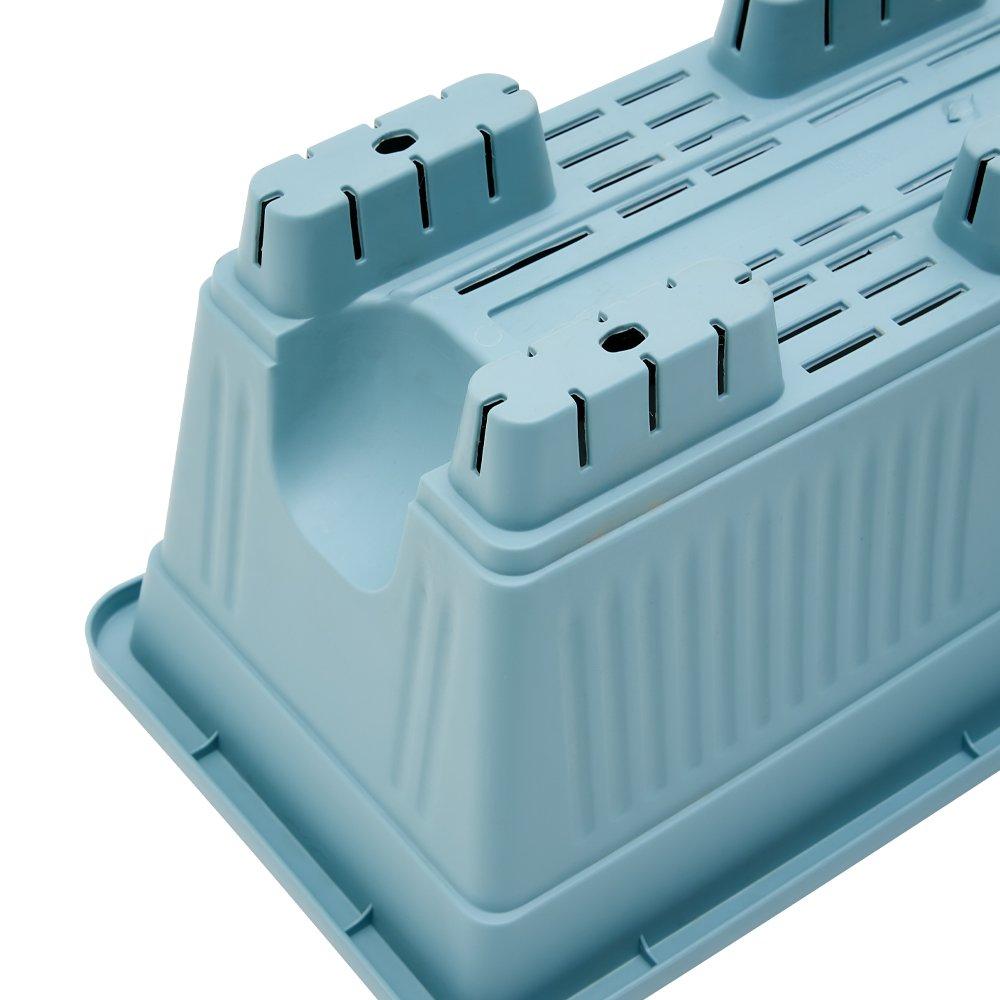 Blue - Breeins - Rectangular Self-Watering Planter Box - 7