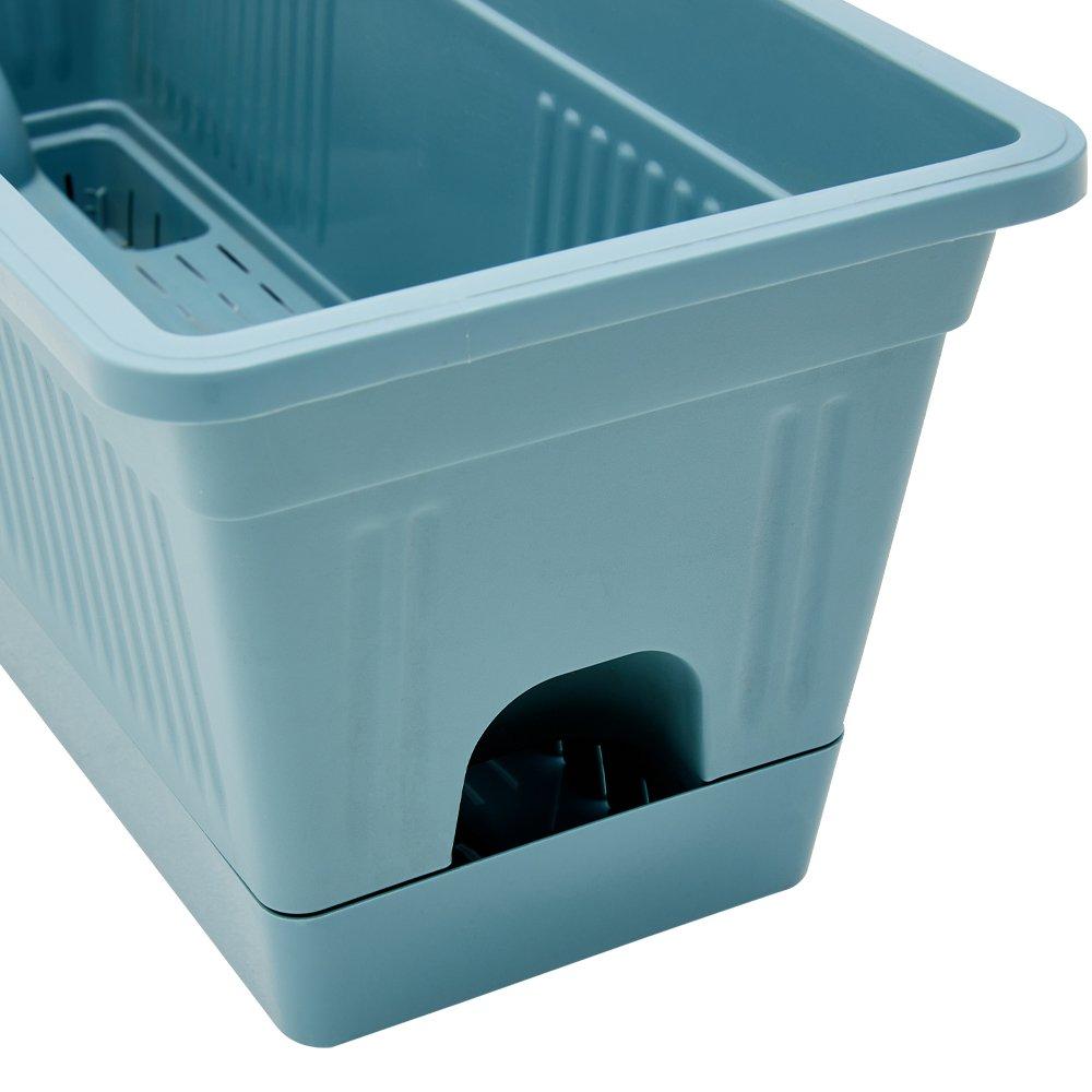 Blue - Breeins - Rectangular Self-Watering Planter Box - 8