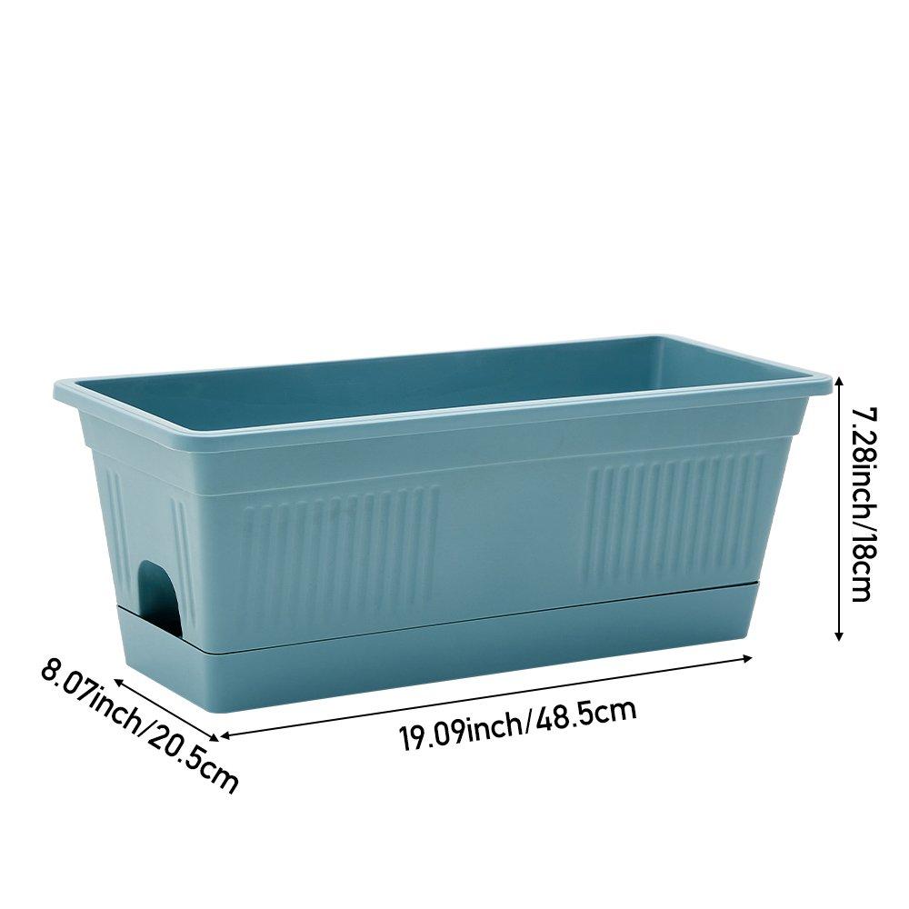 Blue - Breeins - Rectangular Self-Watering Planter Box - 10