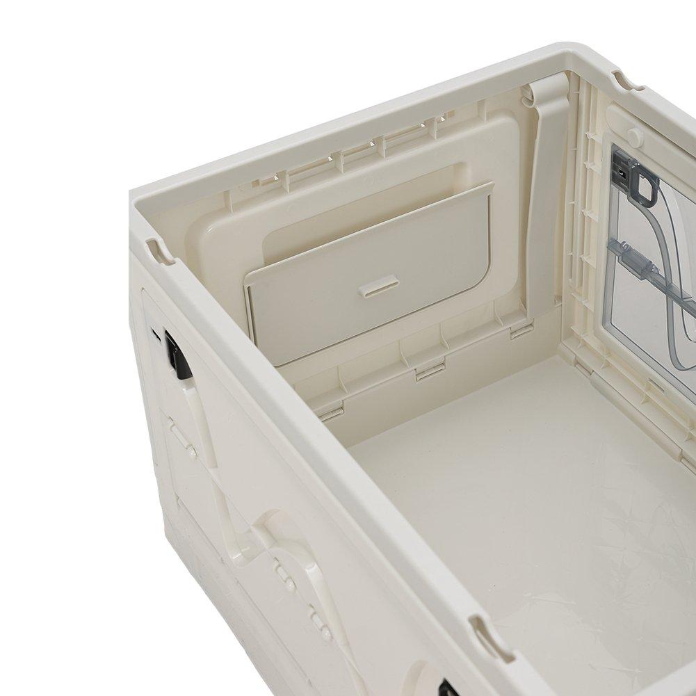 White And Brown - Breeins Camping - Foldable Camping Storage Box with Table - 6