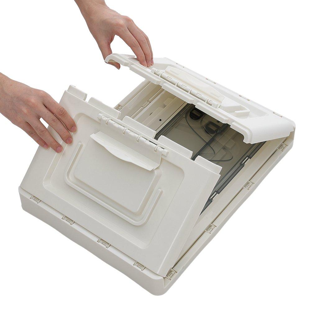 White And Brown - Breeins Camping - Foldable Camping Storage Box with Table - 7