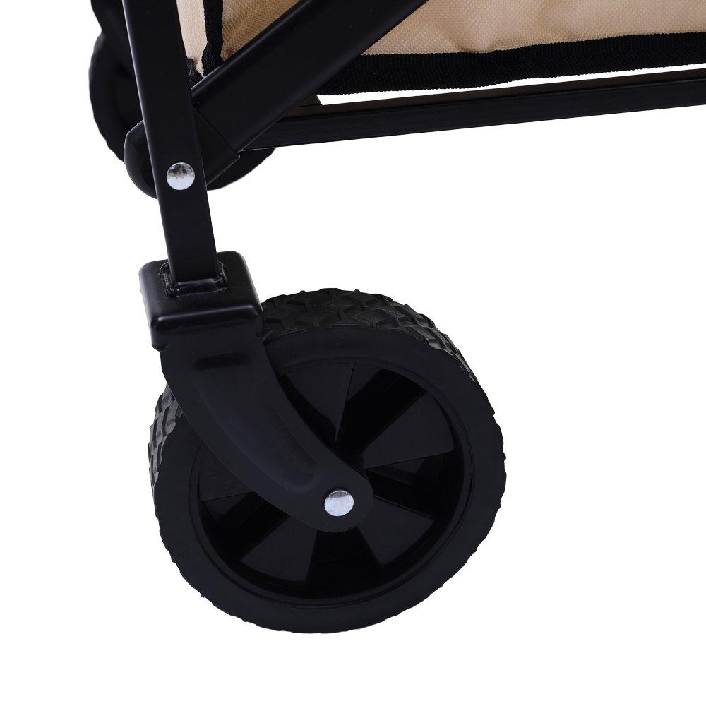 Beige - Breeins - Flat Fold Beige Camping Trolley - 8